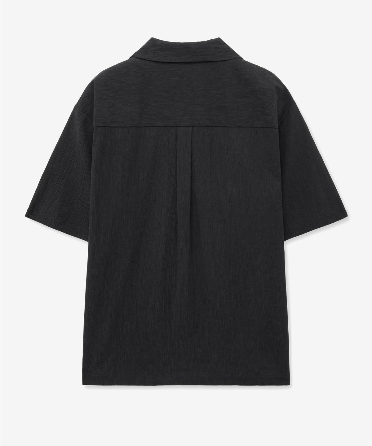 티엔지티(TNGT) Kinoshita Seersucker Half-Sleeves Shirt (Black) TNSH5E206BK