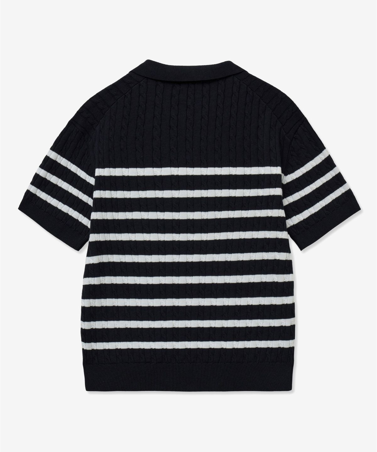 티엔지티(TNGT) Stripe Cable Knit Top (Navy) TNSW5E203N2