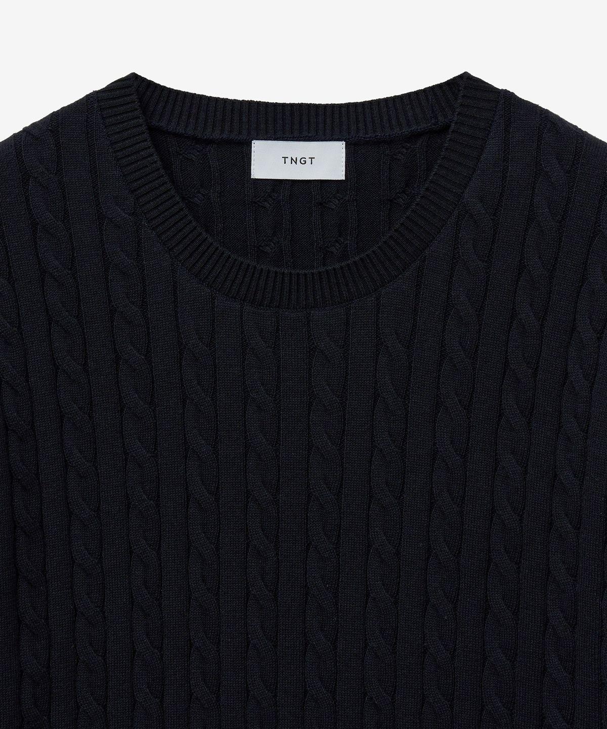 티엔지티(TNGT) Essential Cable Knit Top (Navy) TNSW5E204N2