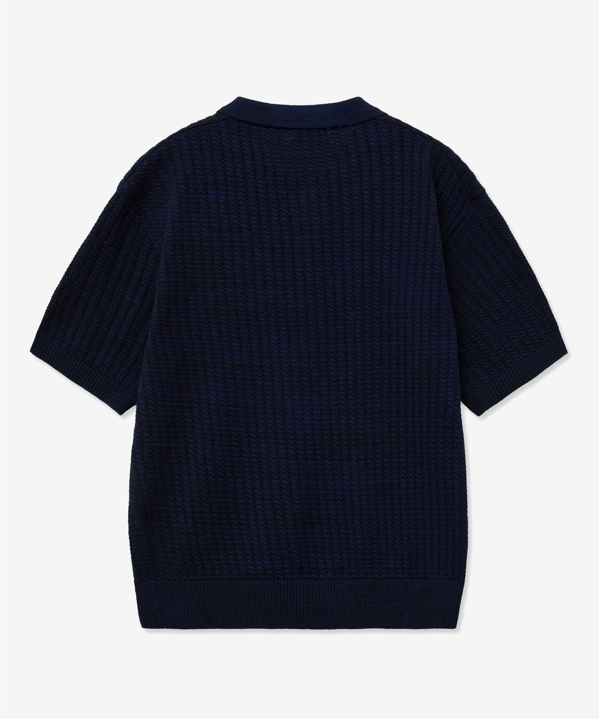 티엔지티(TNGT) Crochet Polo Knit Top (Melange Navy) TNSW5E205N2