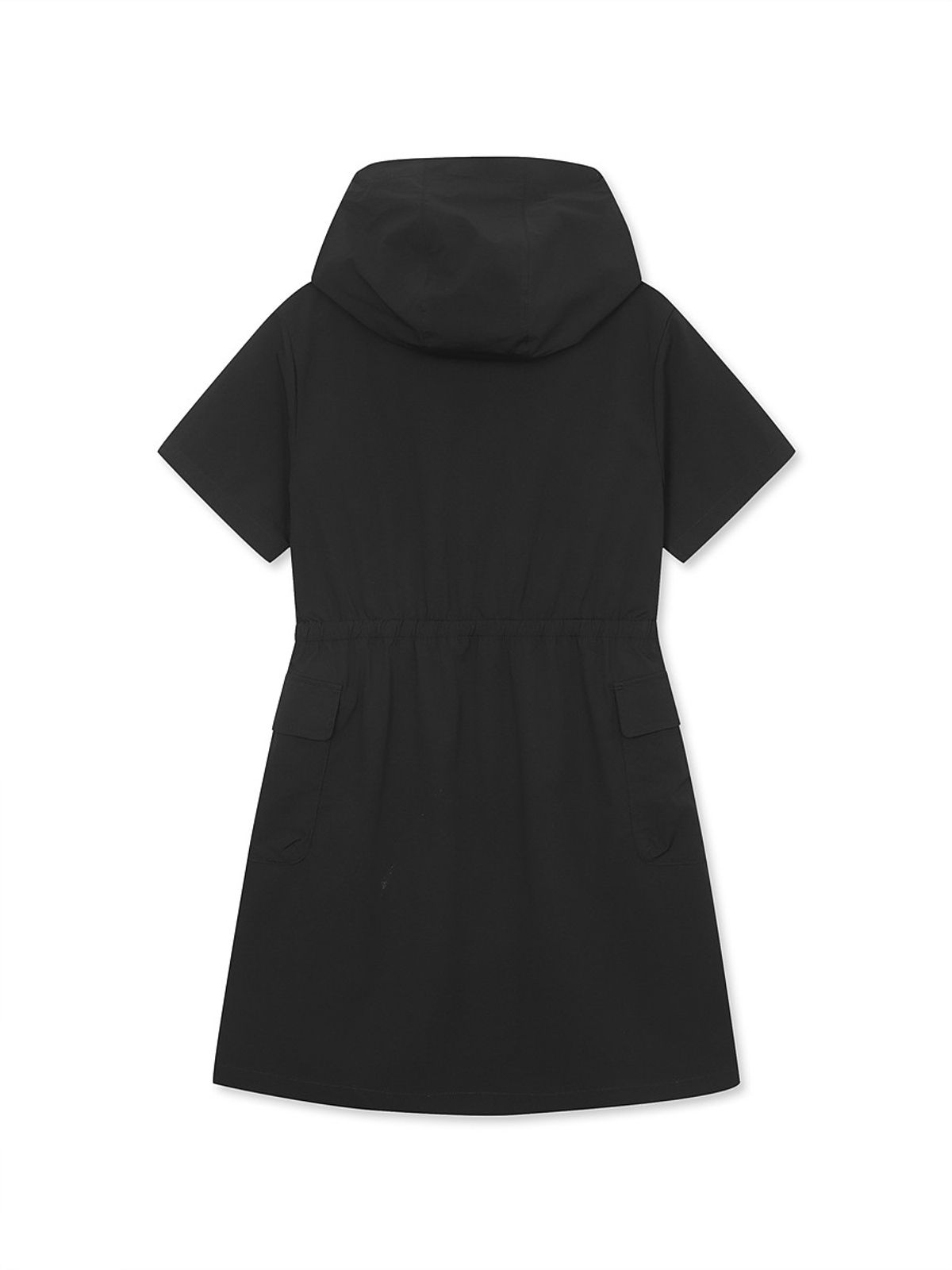 디스커버리 키즈(DISCOVERY KIDS) 여아 프레시벤트 경량 우븐 후드 반팔 원피스 (BLACK)