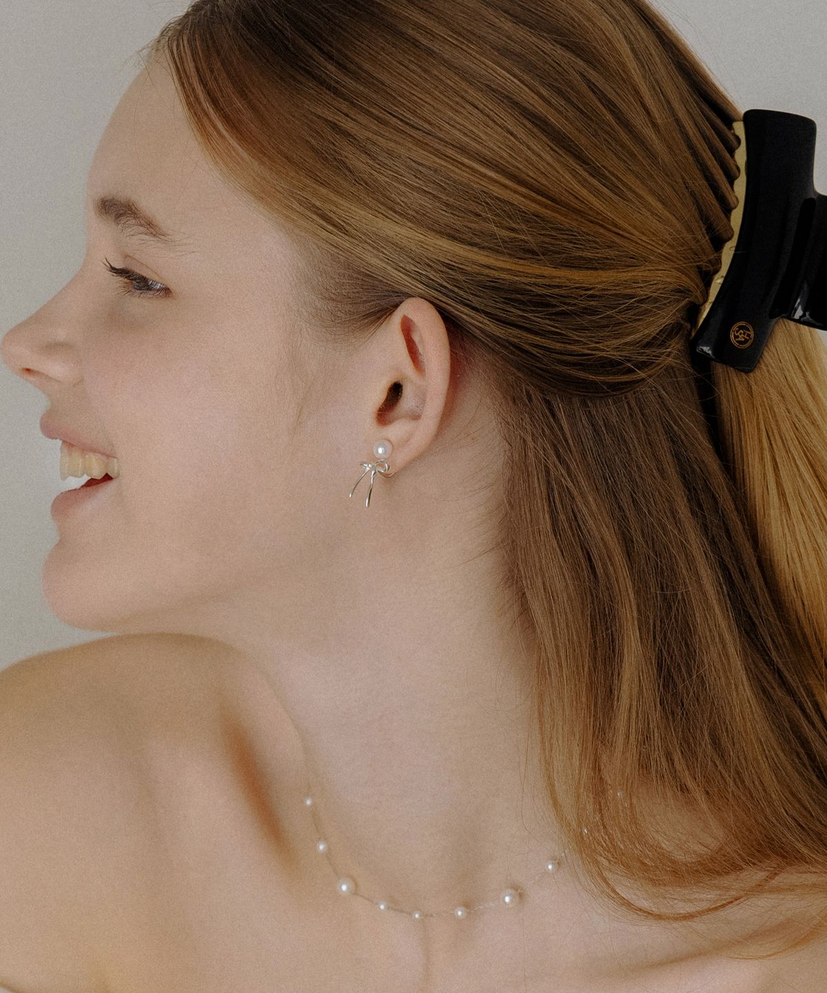 하스(HAS) HLD030 Ribbon hoop earrings