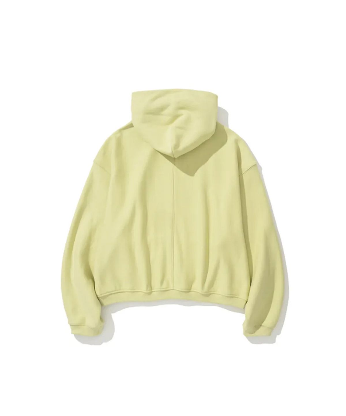 에르에르(ERER) Men Oversized Sweat Hoodie Zip-Up Yellow
