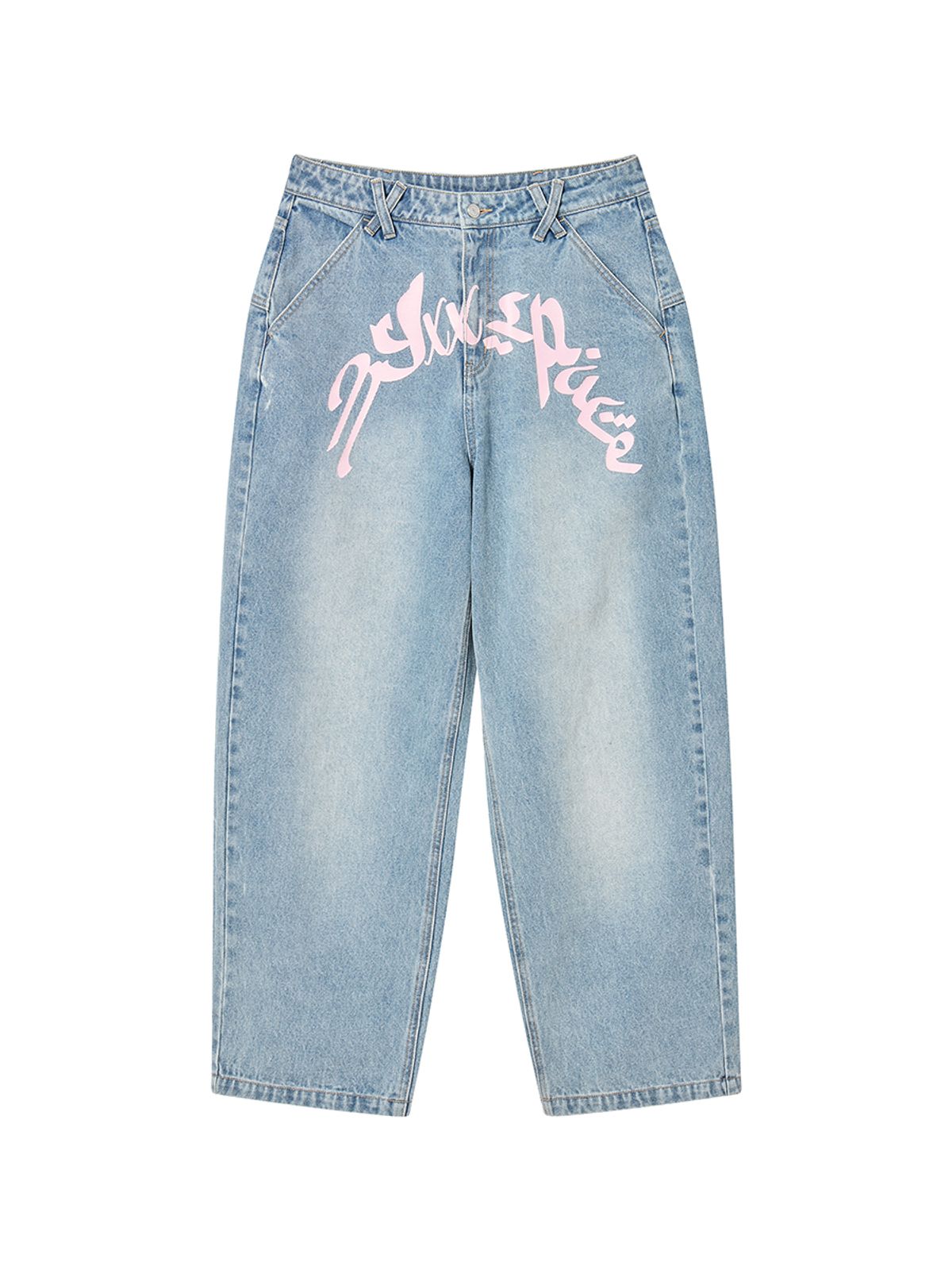 엔와이엑스엑스(NYXX) GRAFFITY DENIM PANTS LIGHT BLUE