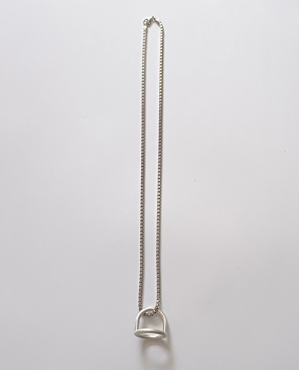 르네오브제(RENEOBJET) VEL  INTERLOCKING RING NECKLACE SET [STERLING SILVER] 링 펜던트 925 실버 반지 목걸이 세트