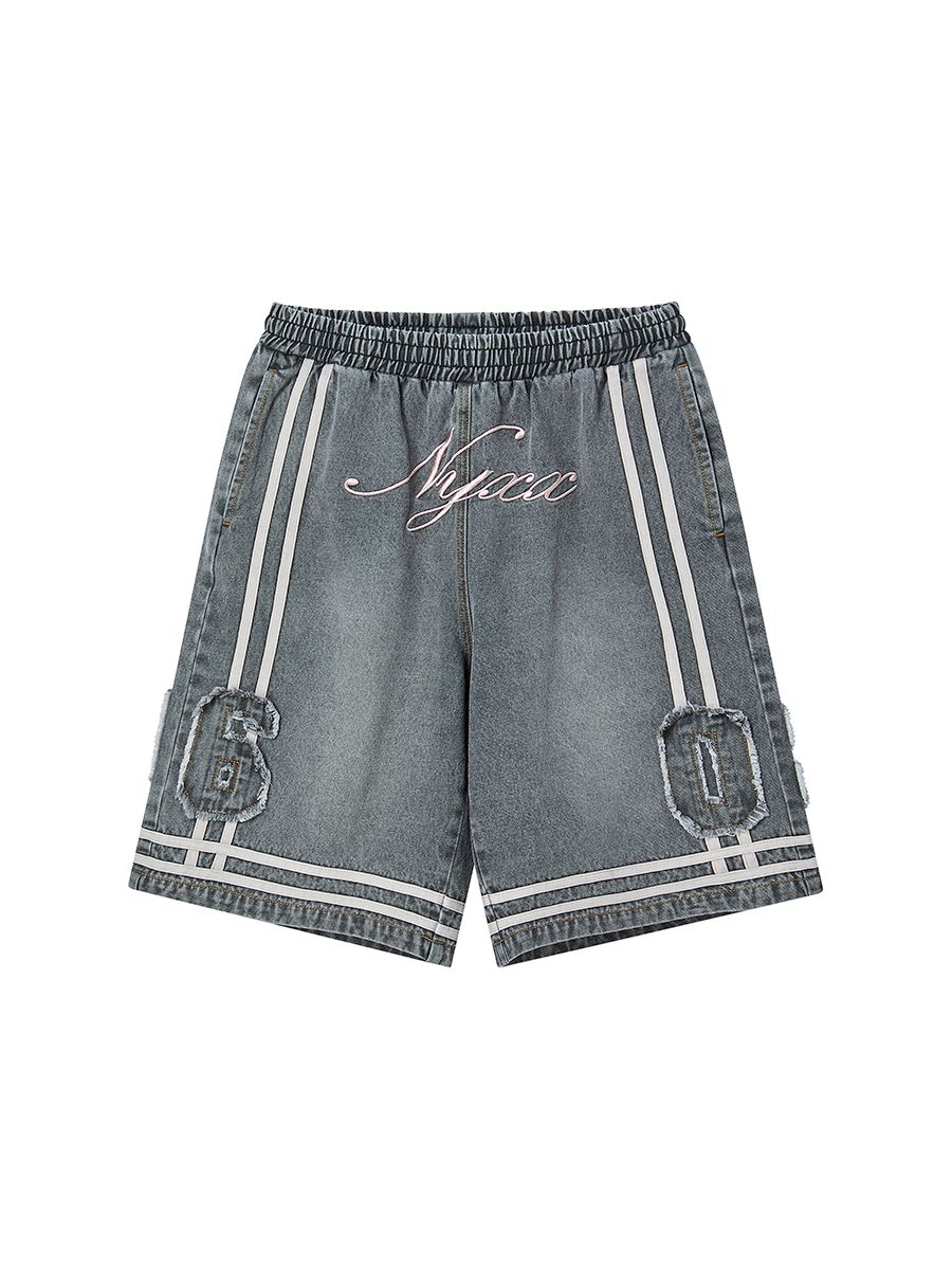 MUSINSA公式 | NYXX BASKETBALL DENIM HALF PANTS GRAY