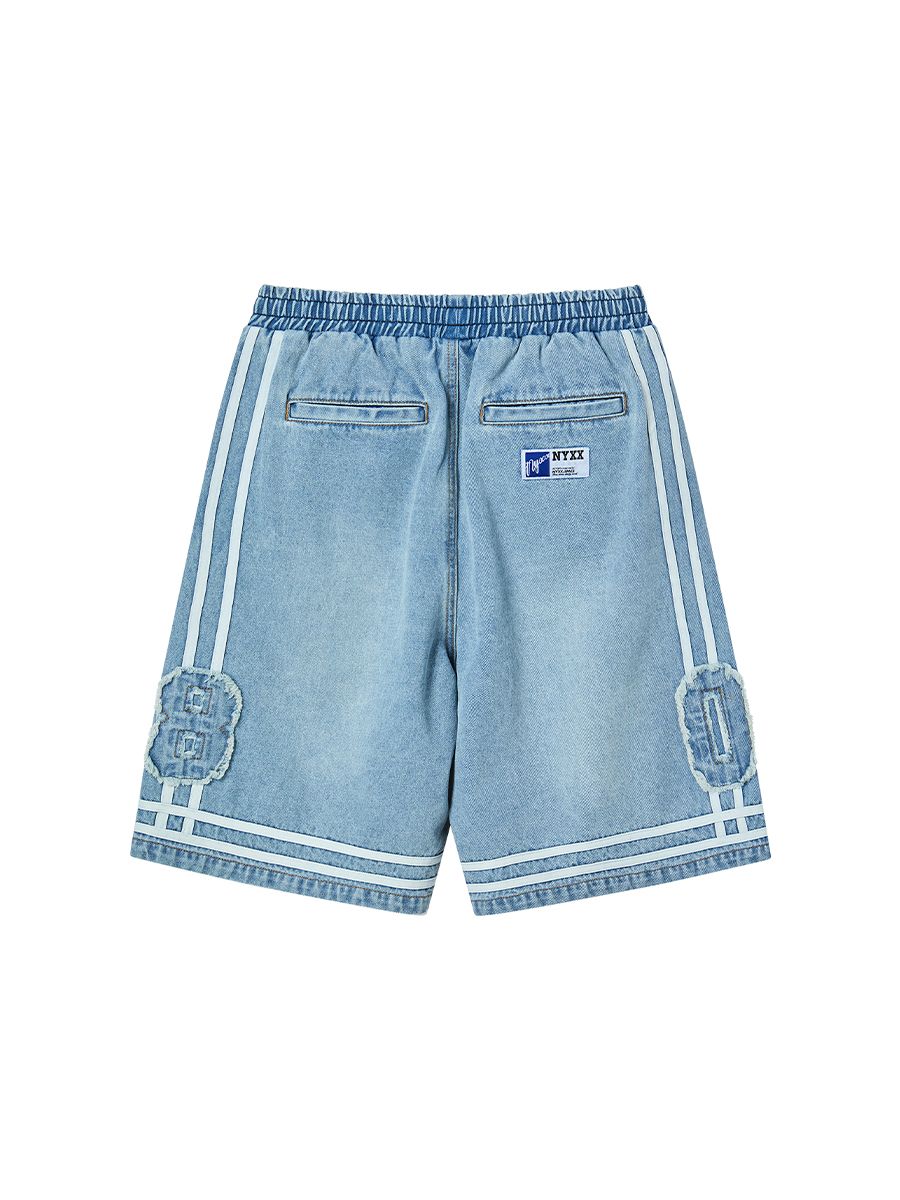 DENIM HALF PANTS - ブルー MUSINSA | NYXX BASKETBALL DENIM HALF PANTS LIGHT BLUE