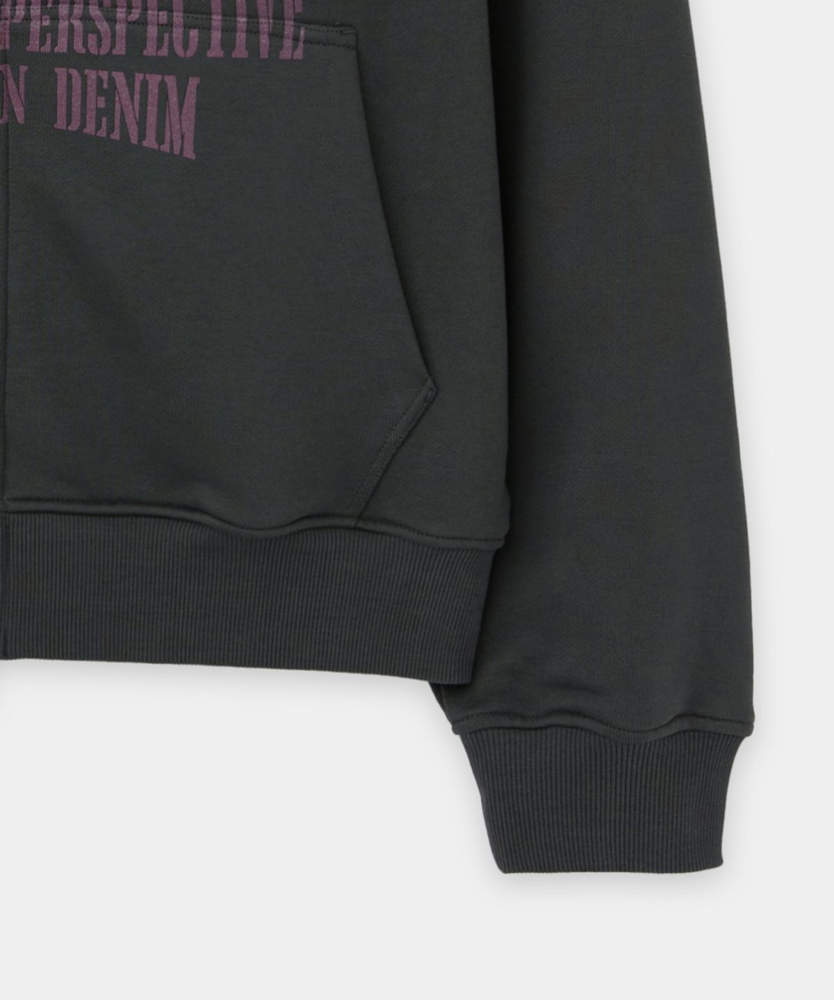 메종미네드(MAISON MINED) DOODLE HEART HOODIE ZIP UP CHARCOAL