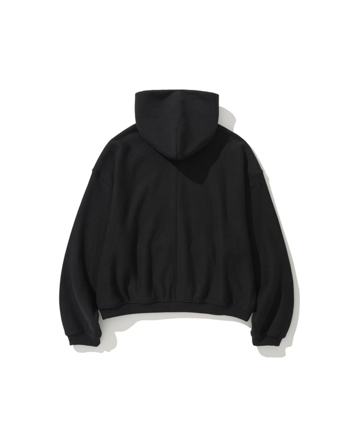 에르에르(ERER) Men Oversized Sweat Hoodie Zip-Up Black
