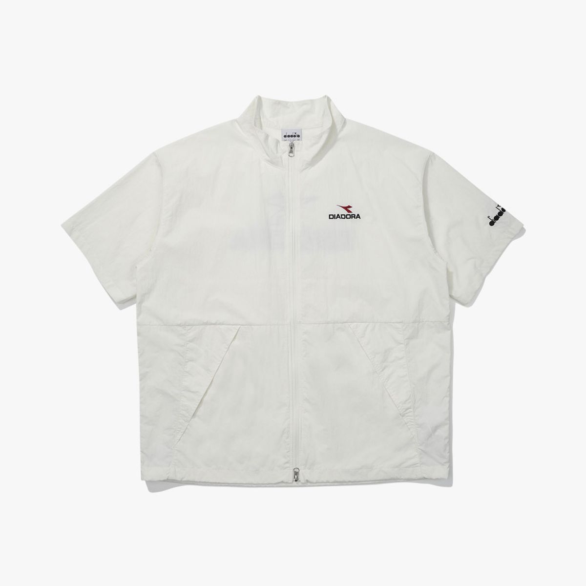 디아도라(diadora) 컴피 반팔 풀집업 자켓 OFF WHITE