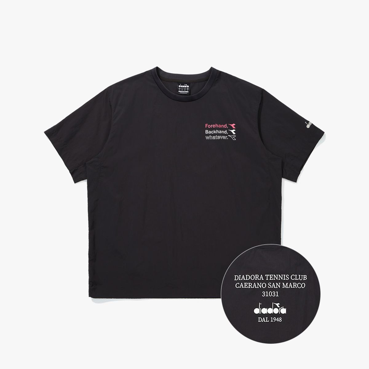 디아도라(diadora) 컴피 라운드 반팔 피스테 GREY
