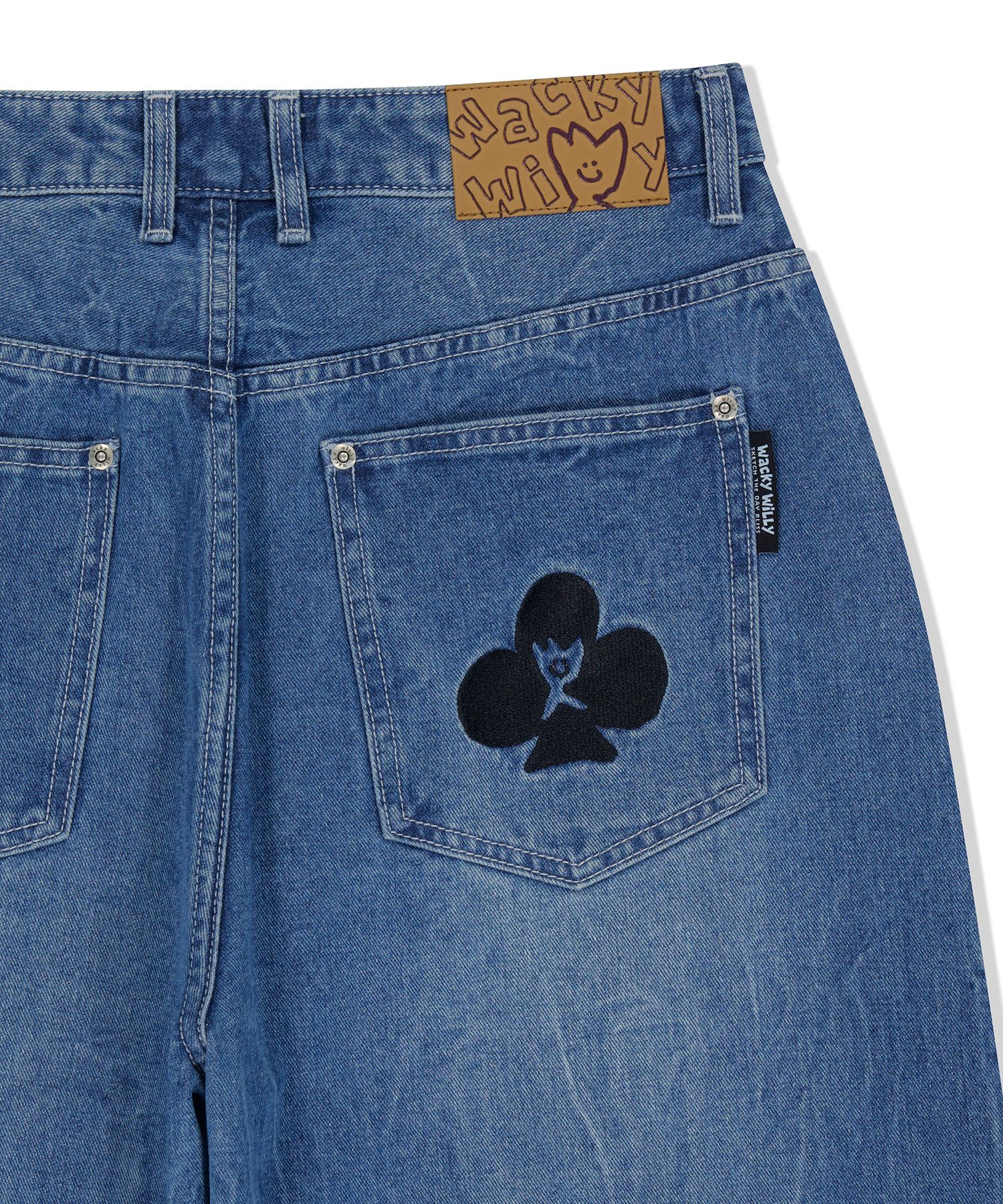 送料無料 百貨店 MUSINSA公式 indigo pants denim wide Real WILLY WACKY | ミュージシャン
