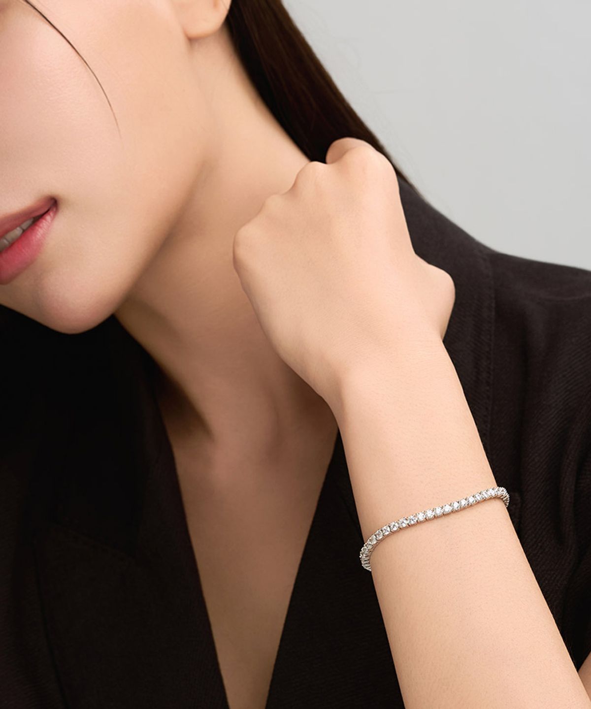 로이드(LLOYD) 3mm 실버 테니스 팔찌 LLBS50316S