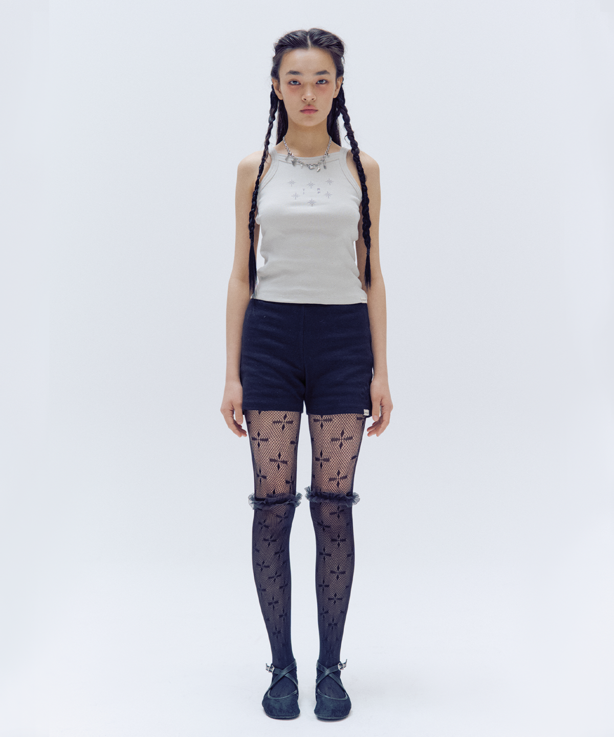 트립샵(TRIPSHOP) 로고 쇼츠 팬츠