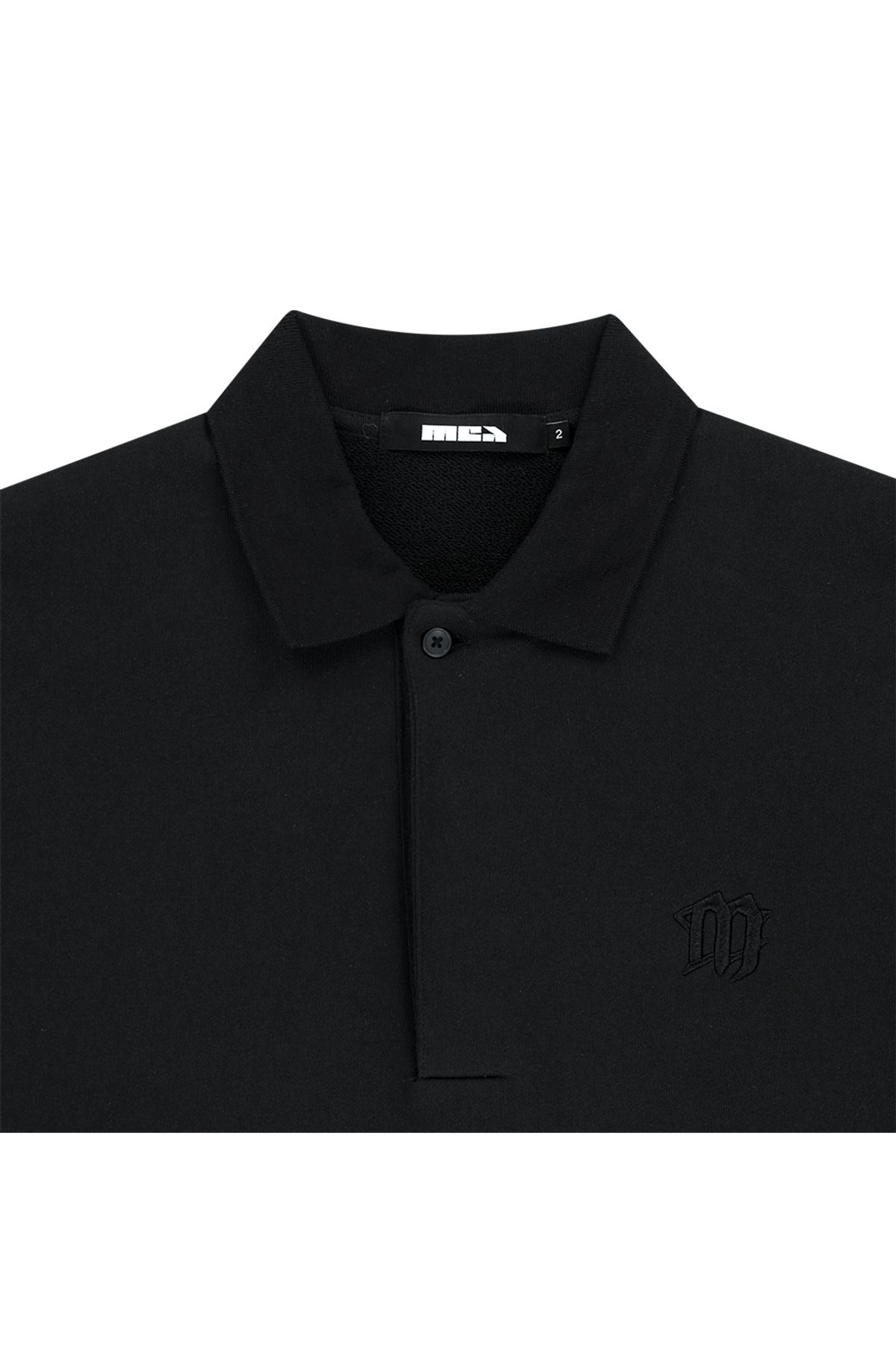 메아(MEA) LOGO POLO SWEATSHIRT [BLACK]