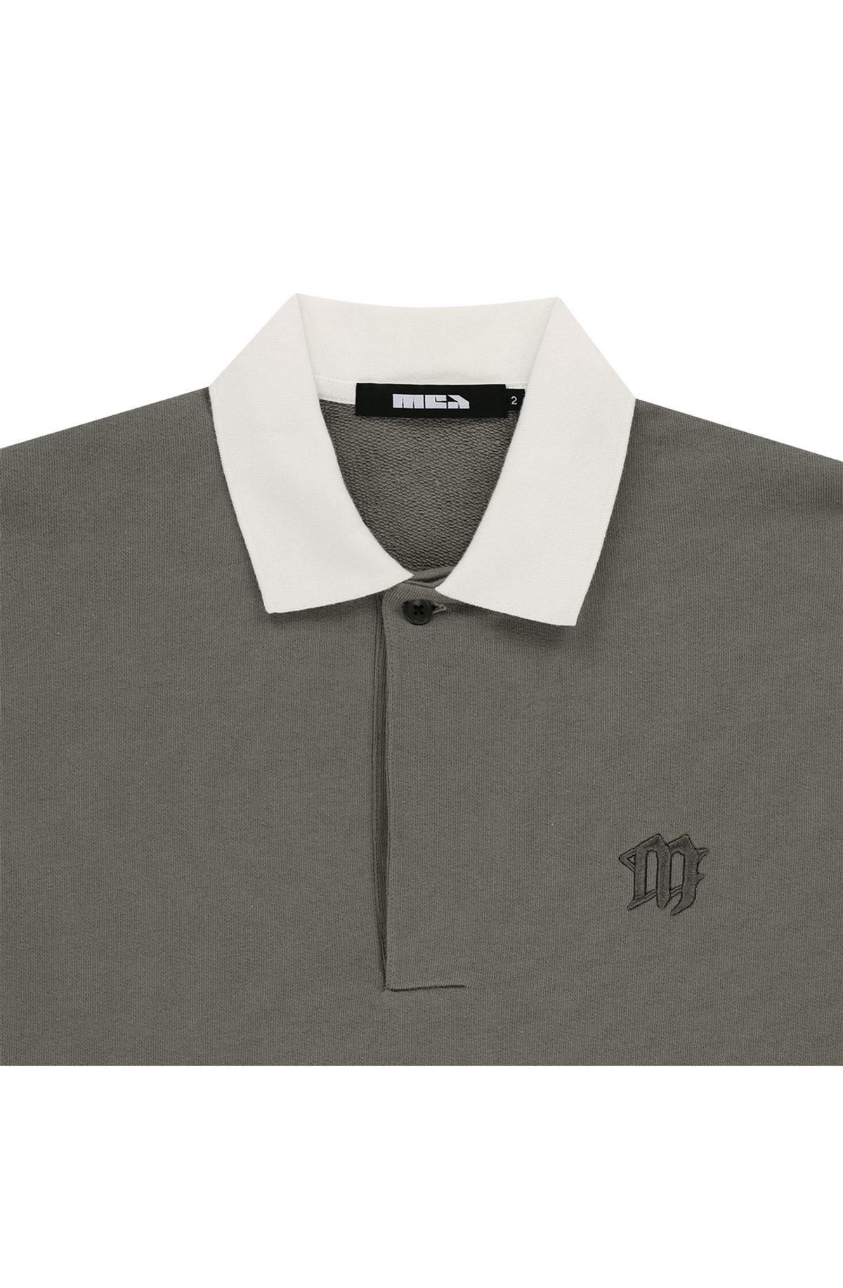 메아(MEA) LOGO POLO SWEATSHIRT [KHAKI]