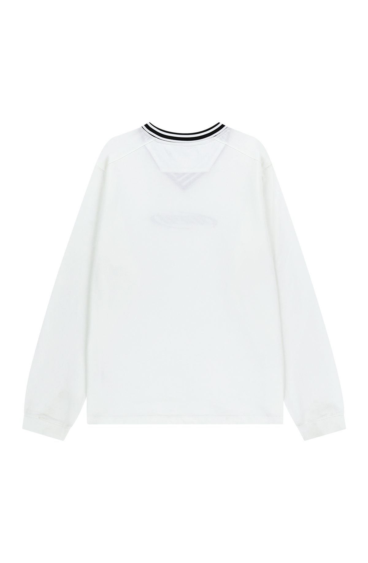 메아(MEA) STRIPE V NECK L/S [WHITE]