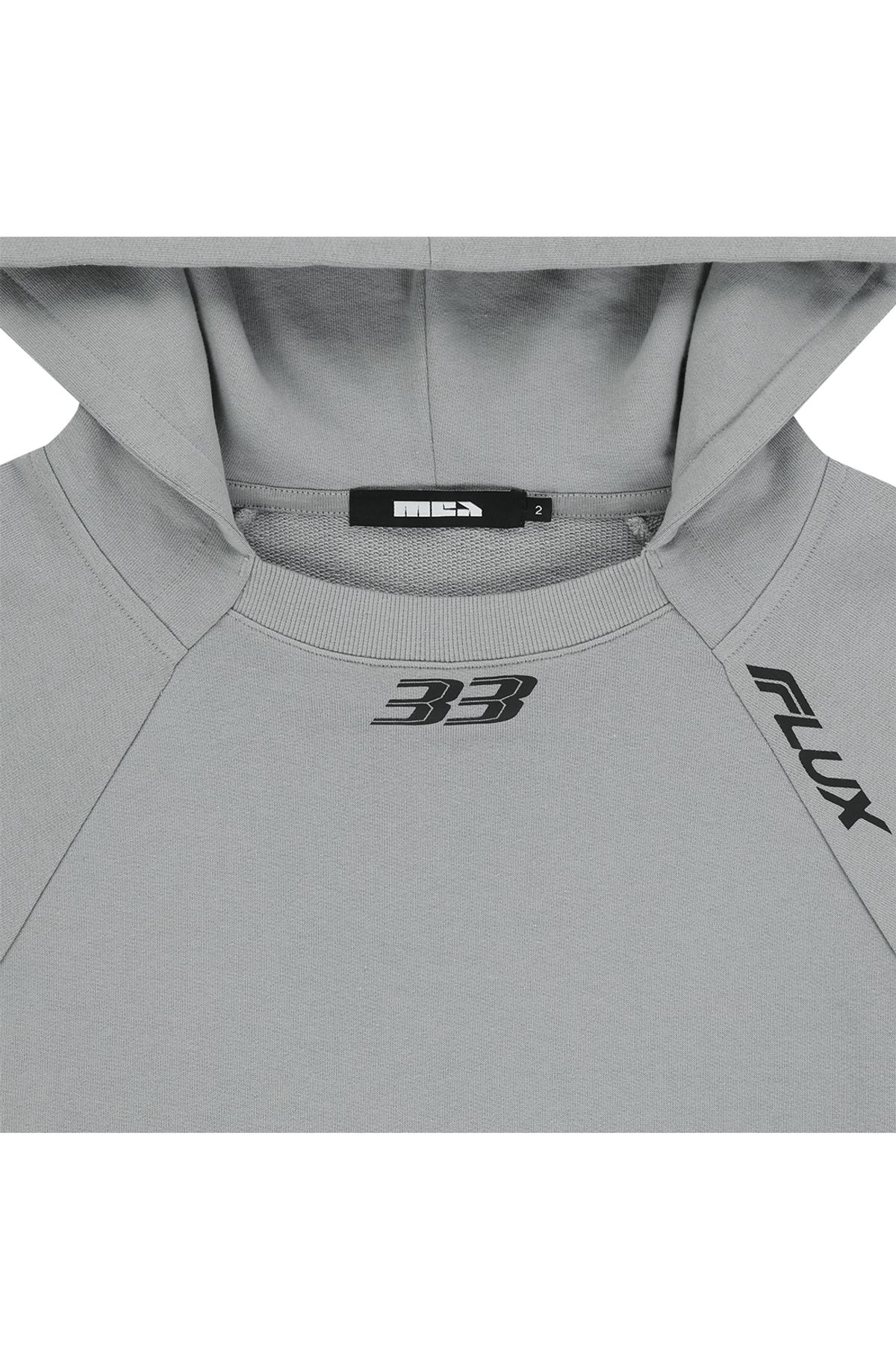 메아(MEA) RAGLAN GRAPHIC HOODIE [LIGHT GREY]