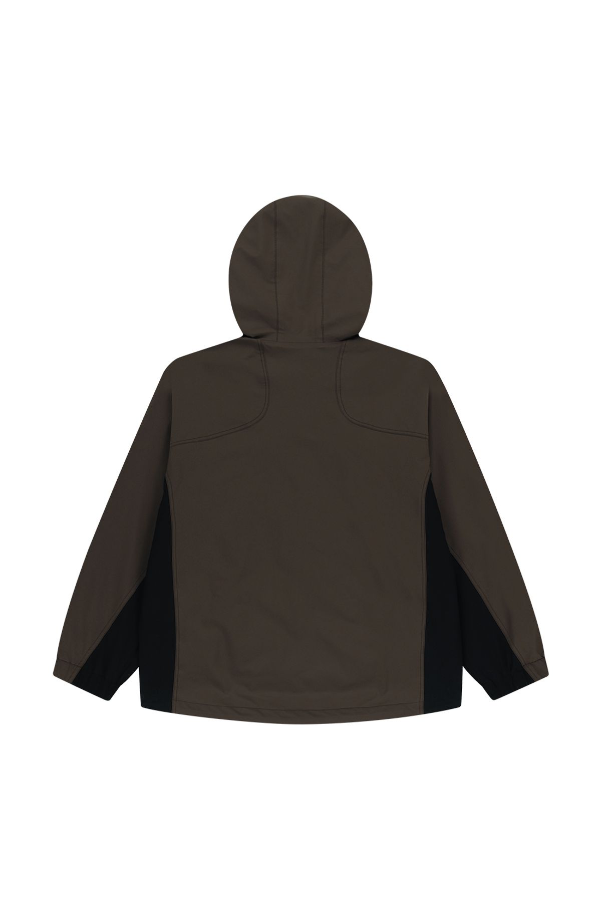 메아(MEA) PANELED WINDBREAKER [BROWN]