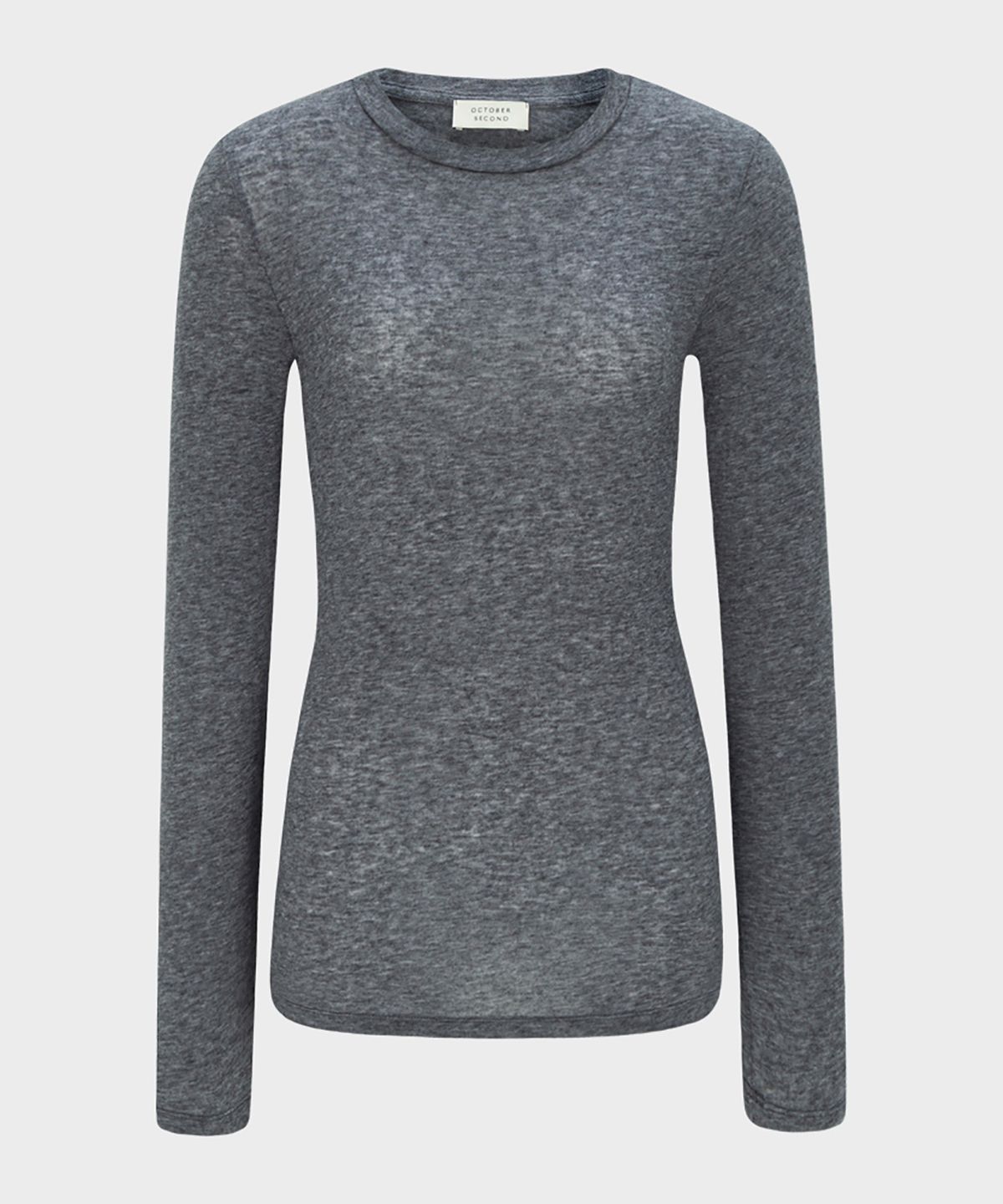 옥토버세컨드(OCTOBERSECOND) Wool blend t-shirt (gray)