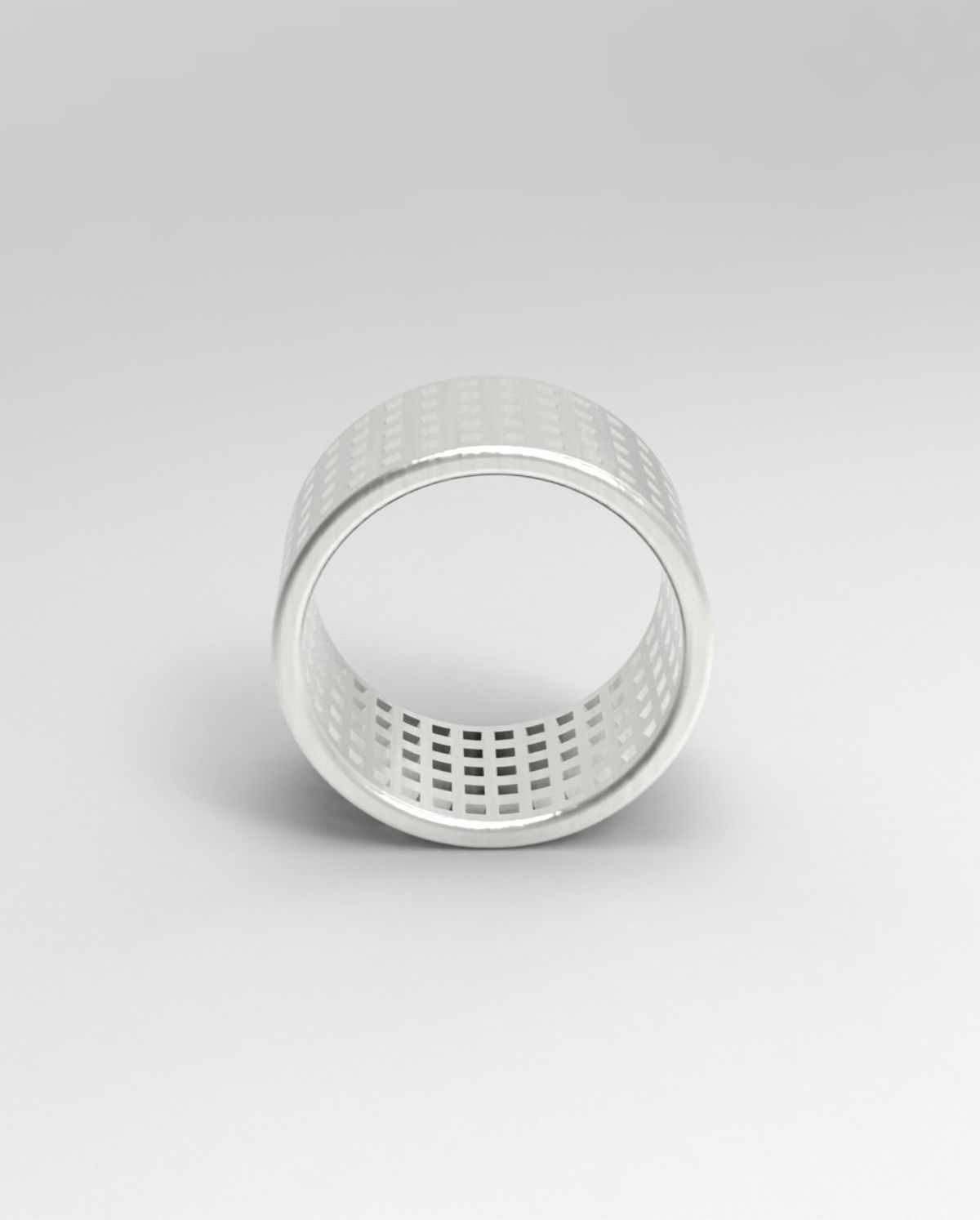 르네오브제(RENEOBJET) WIN SQUARE RING (5R) [STERLING SILVER] 기하학 디자인 패턴 포인트 925 실버 반지