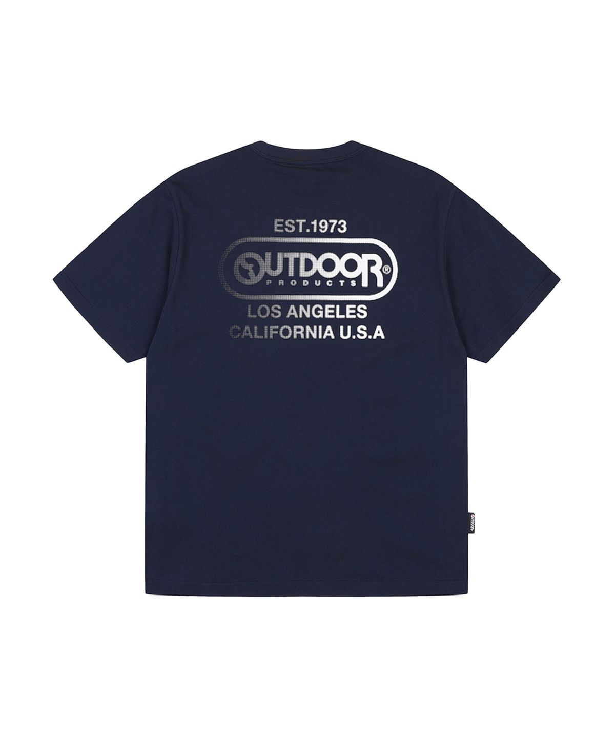 아웃도어 프로덕츠(OUTDOOR PRODUCTS) HALFTONE LOGO T-SHIRTS (NAVY)