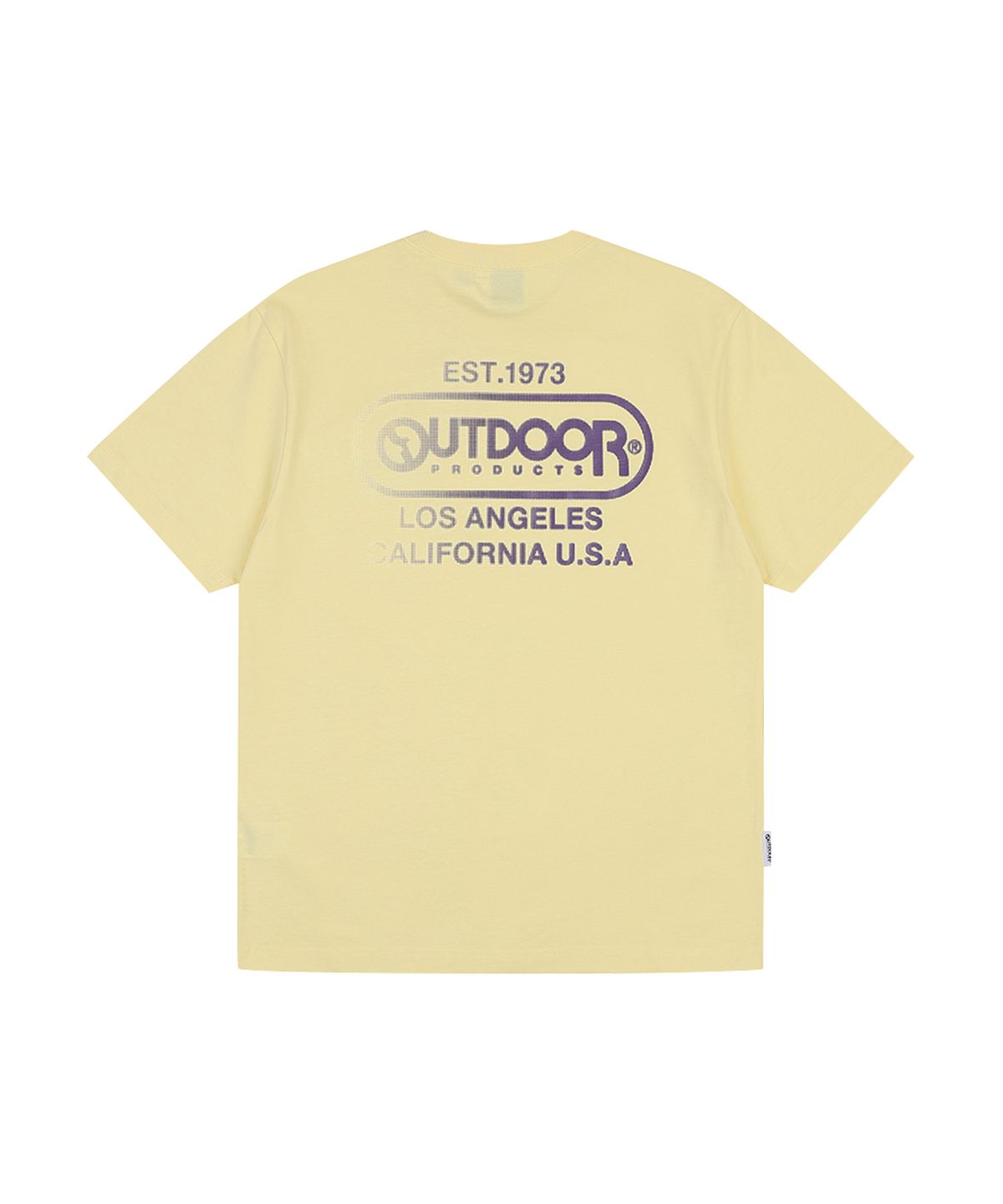 아웃도어 프로덕츠(OUTDOOR PRODUCTS) HALFTONE LOGO T-SHIRTS (YELLOW)