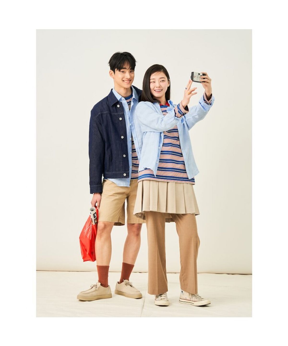 빈폴 멘(BEANPOLE MEN) 남녀공용 리넨 솔리드 셔츠  스카이 블루 (BC5364C22Q)