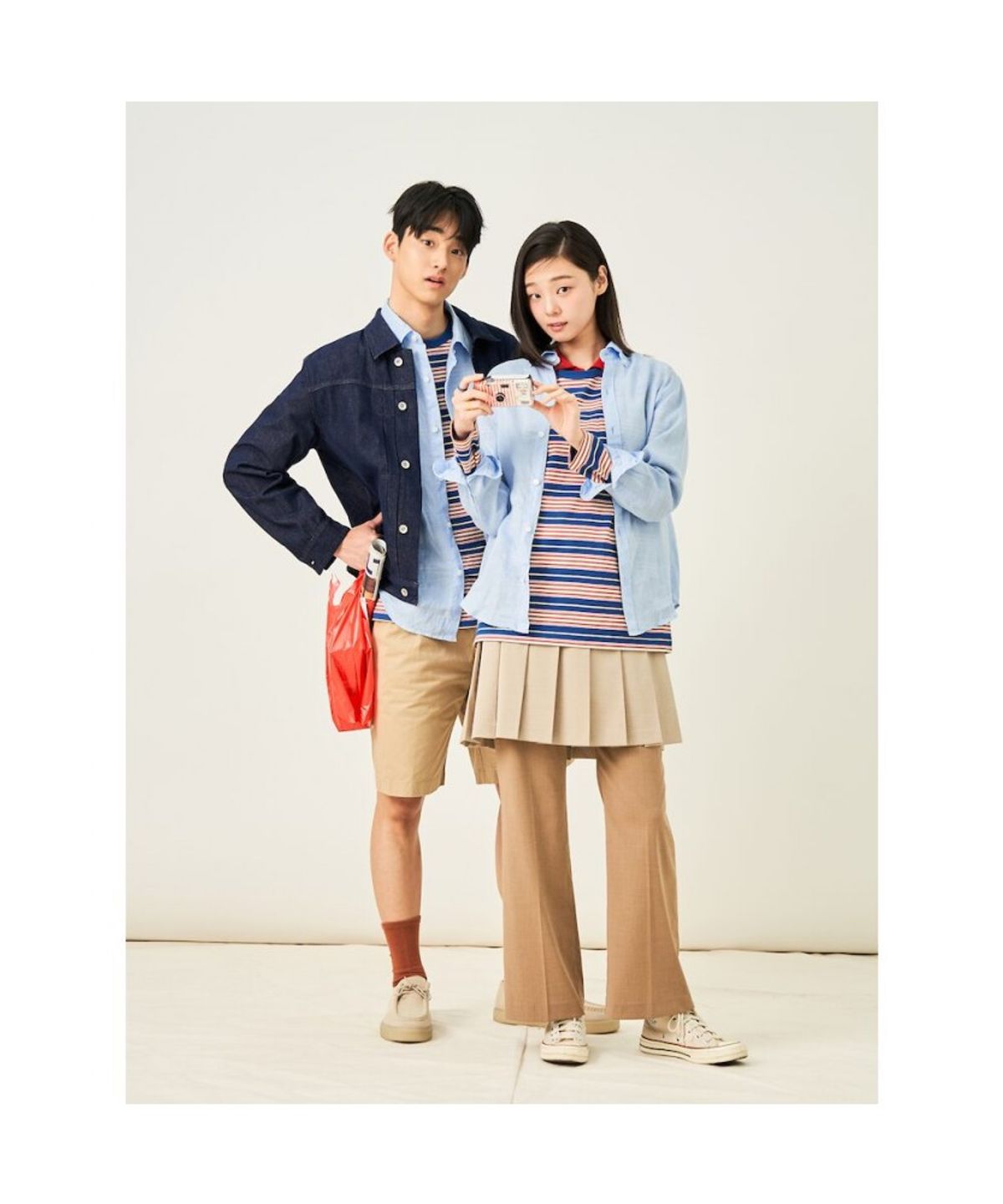 빈폴 멘(BEANPOLE MEN) 남녀공용 리넨 솔리드 셔츠  스카이 블루 (BC5364C22Q)
