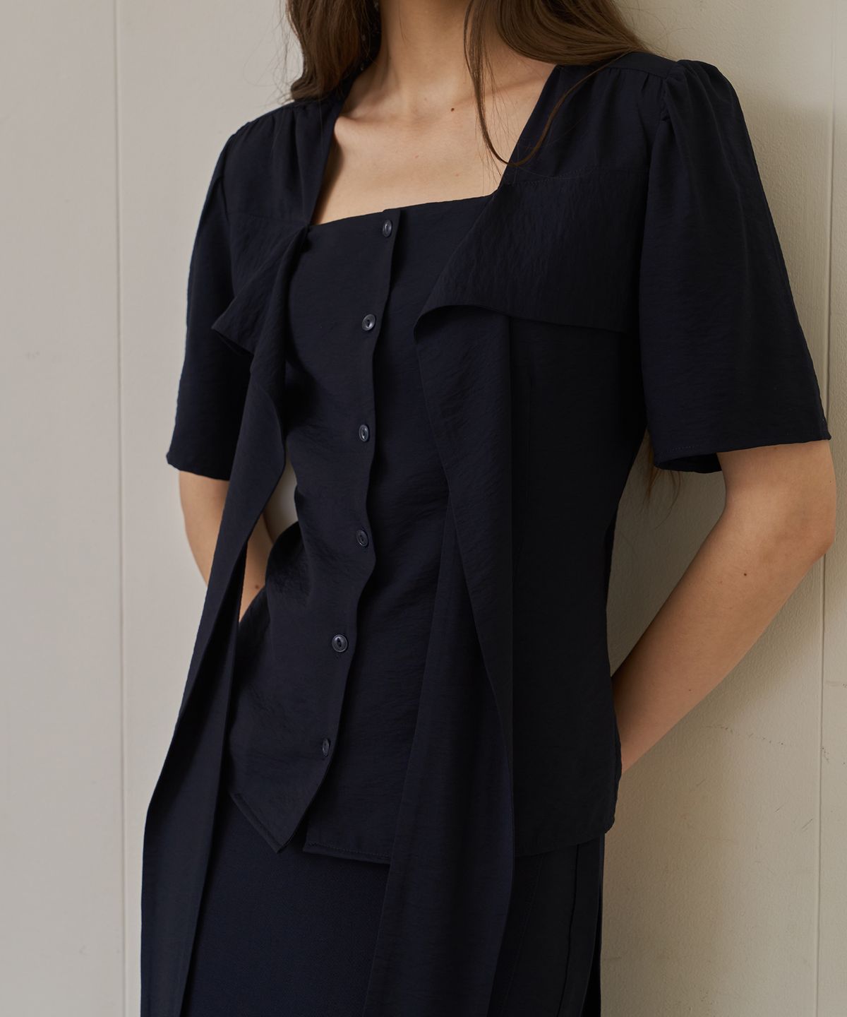 플로브(FLOVE) RIBBON BIG BLOUSE_NA