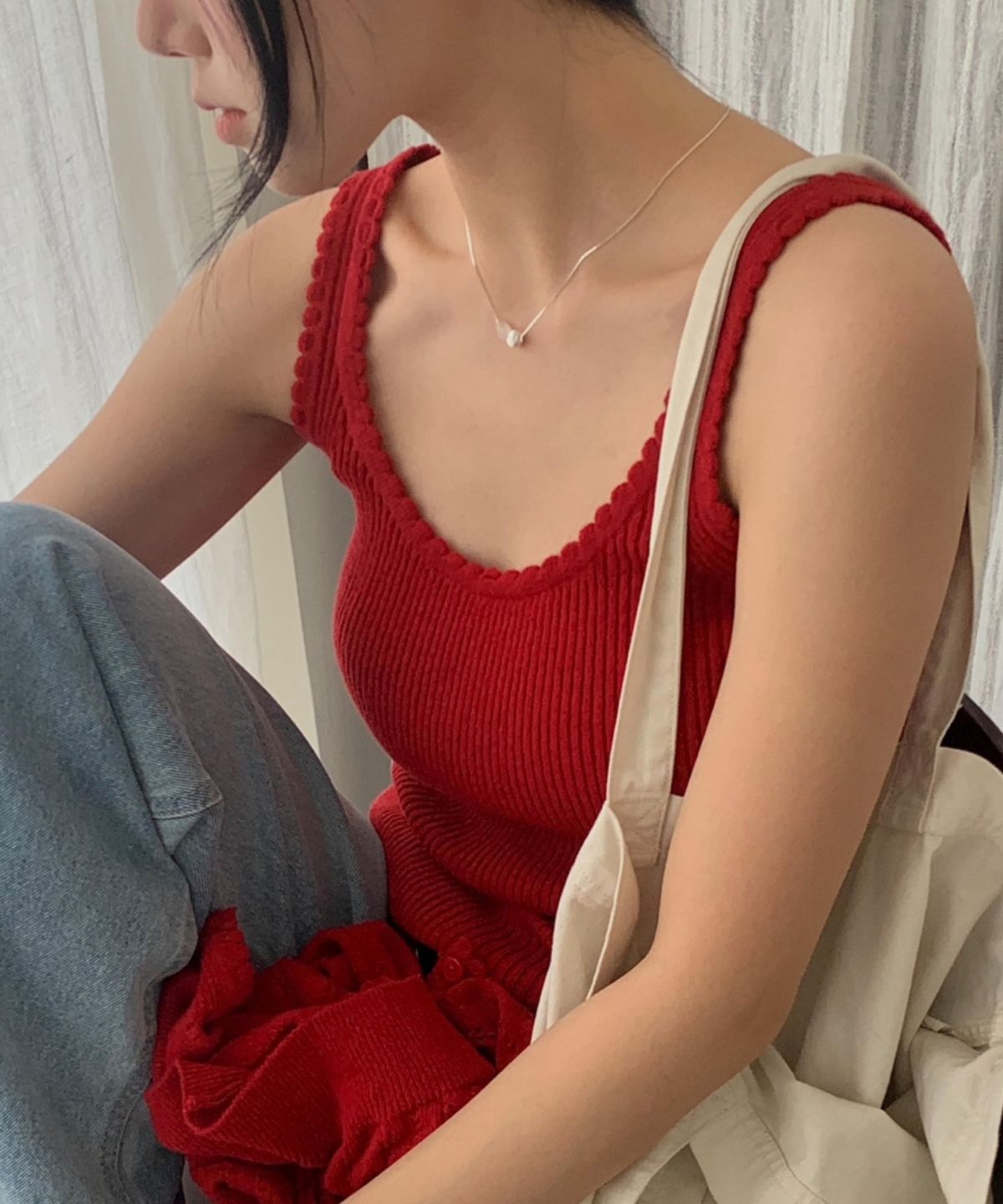 바라두(BARADU) [BARADU 925] Objet moonstone necklace