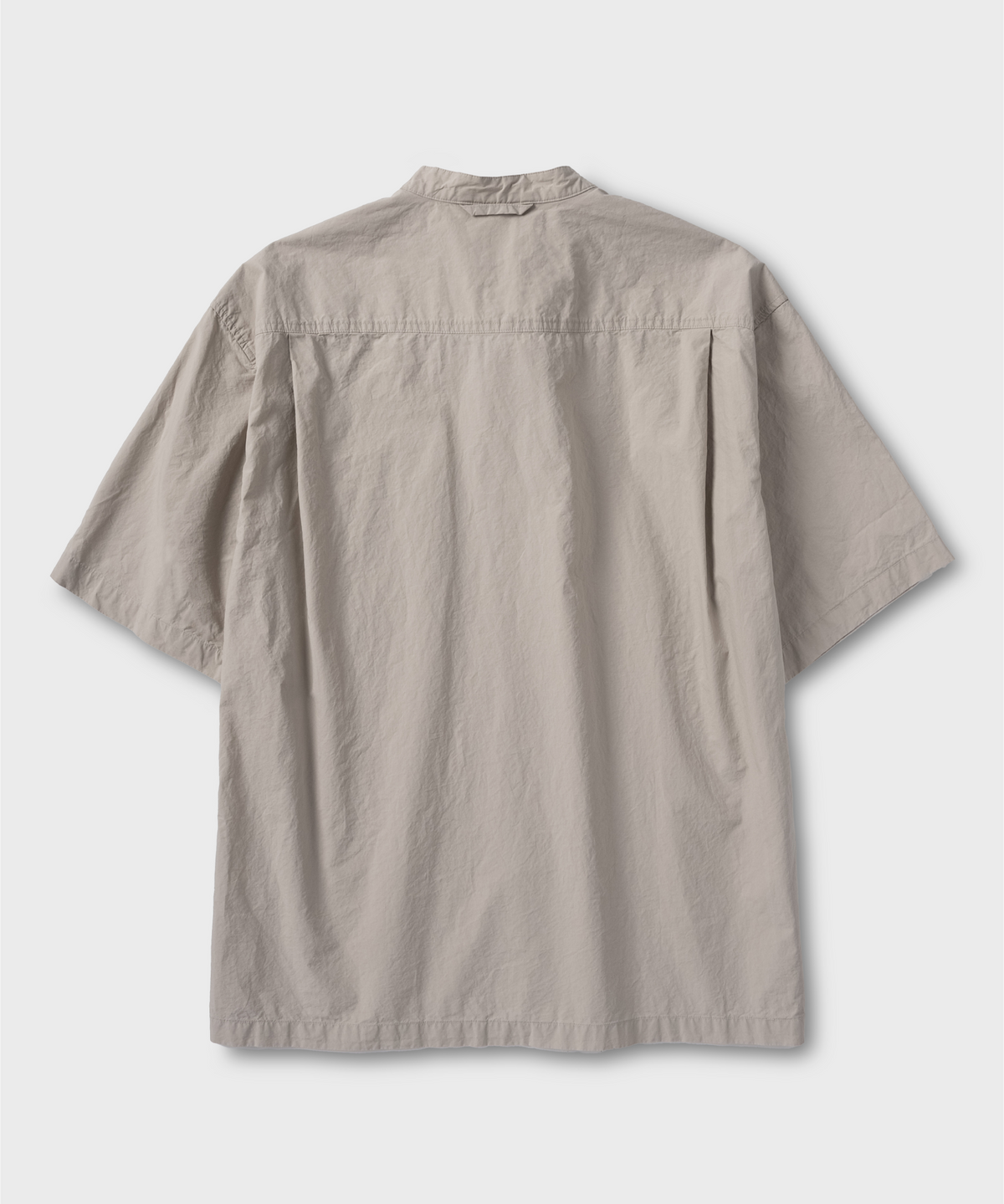 넌블랭크(NONBLANK) 차이나 칼라 워싱 셔츠_BEIGE