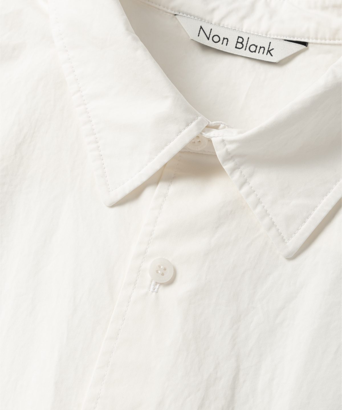 넌블랭크(NONBLANK) COTTON DRILL HS 셔츠_WHITE