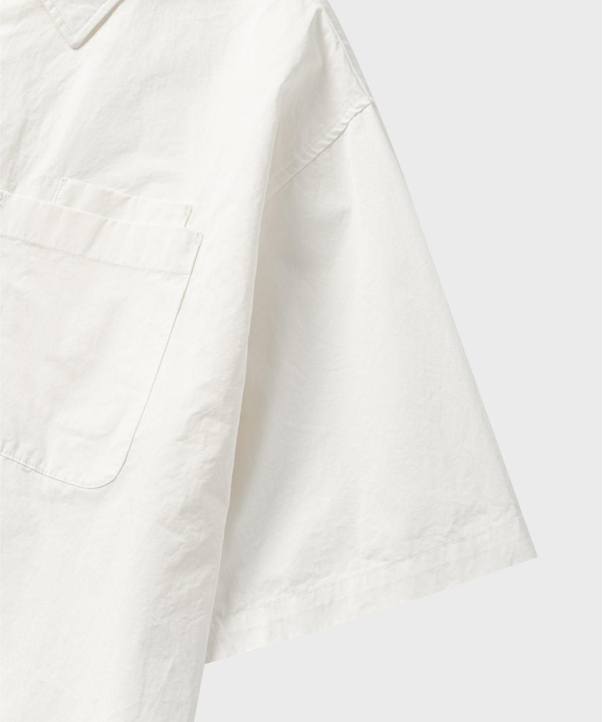 넌블랭크(NONBLANK) COTTON DRILL HS 셔츠_WHITE