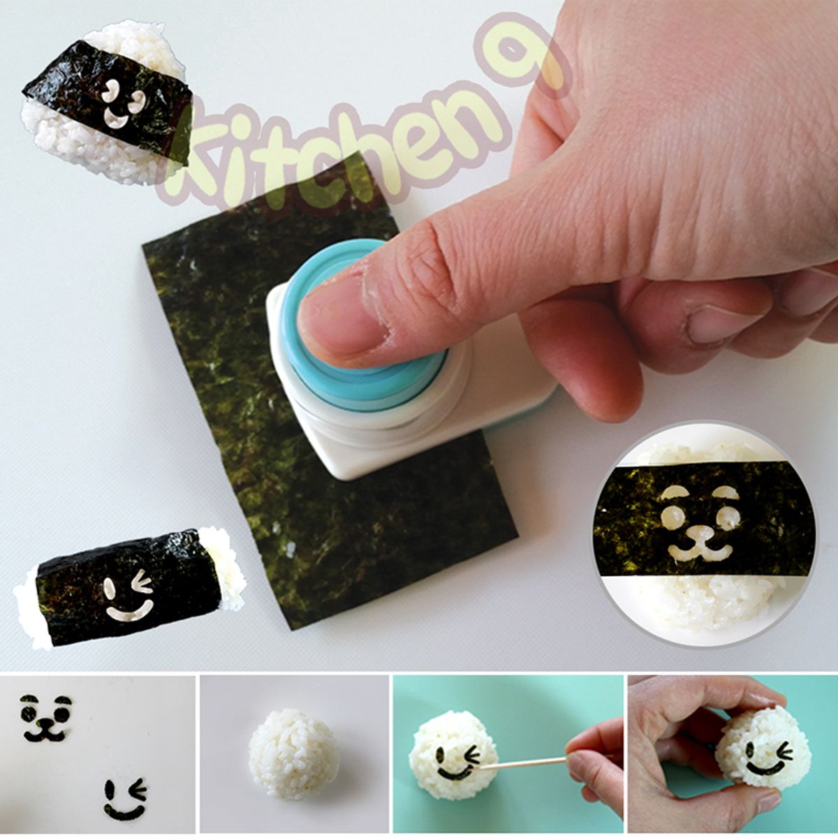 키친구(KITCHENGU) 깜찍이 김펀치 3종세트 + 동물 포크픽 5종 x 2p 세트