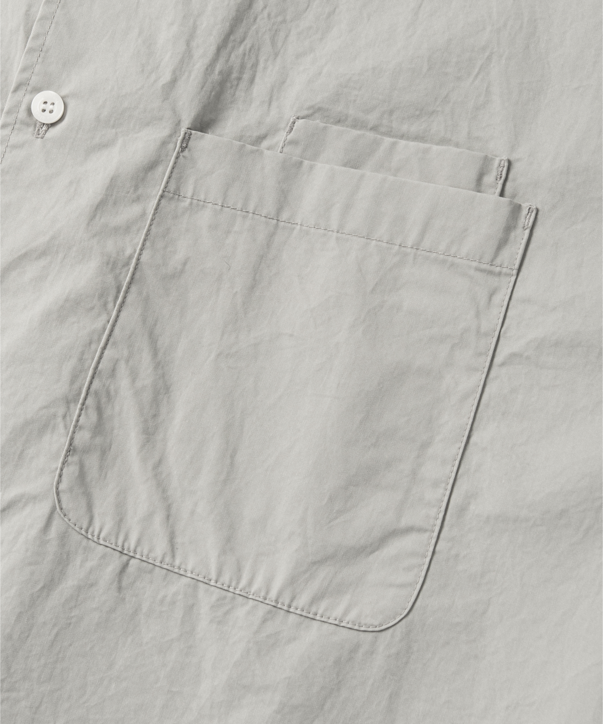 넌블랭크(NONBLANK) COTTON DRILL HS 셔츠_LIGHT GREY