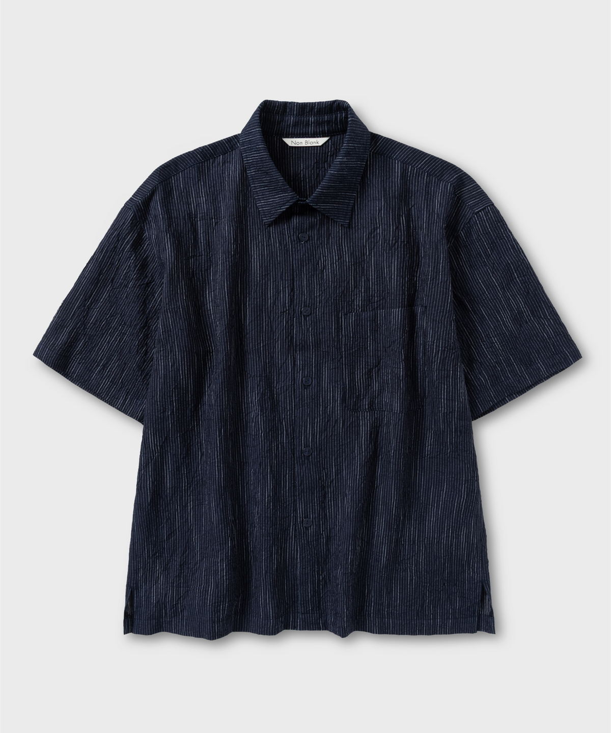 넌블랭크(NONBLANK) 나이트 레인 HS 셔츠_INDIGO