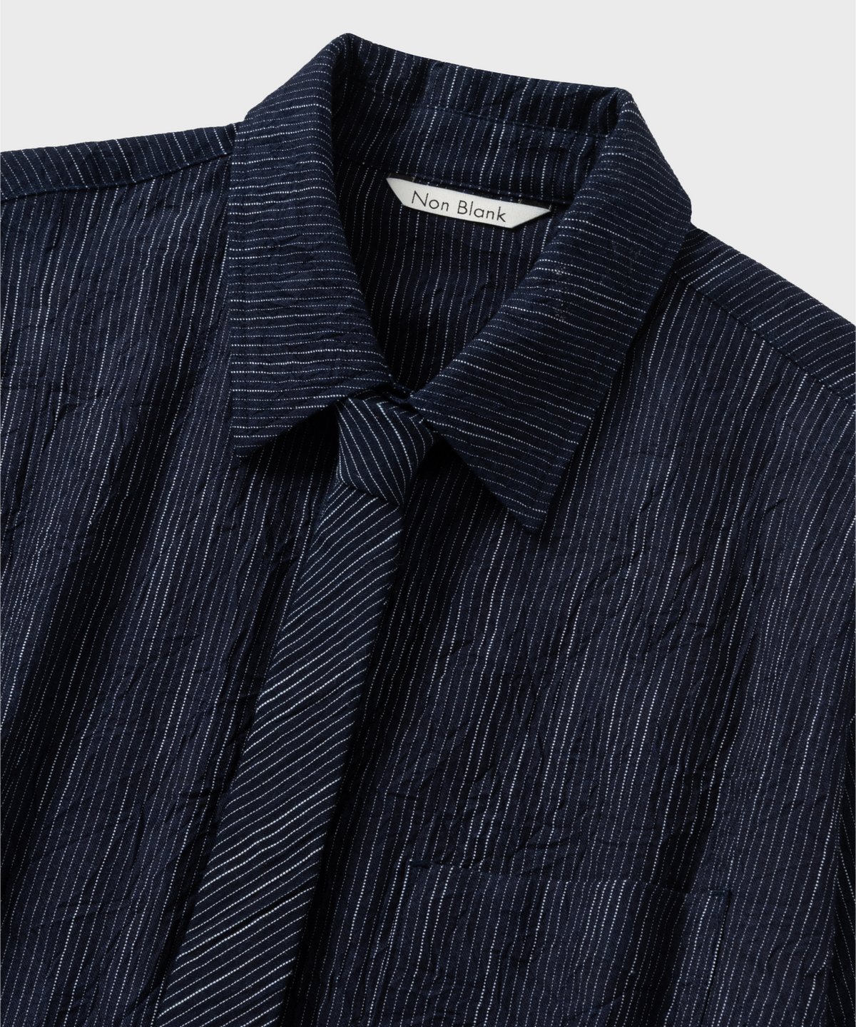 넌블랭크(NONBLANK) 나이트 레인 HS 셔츠_INDIGO