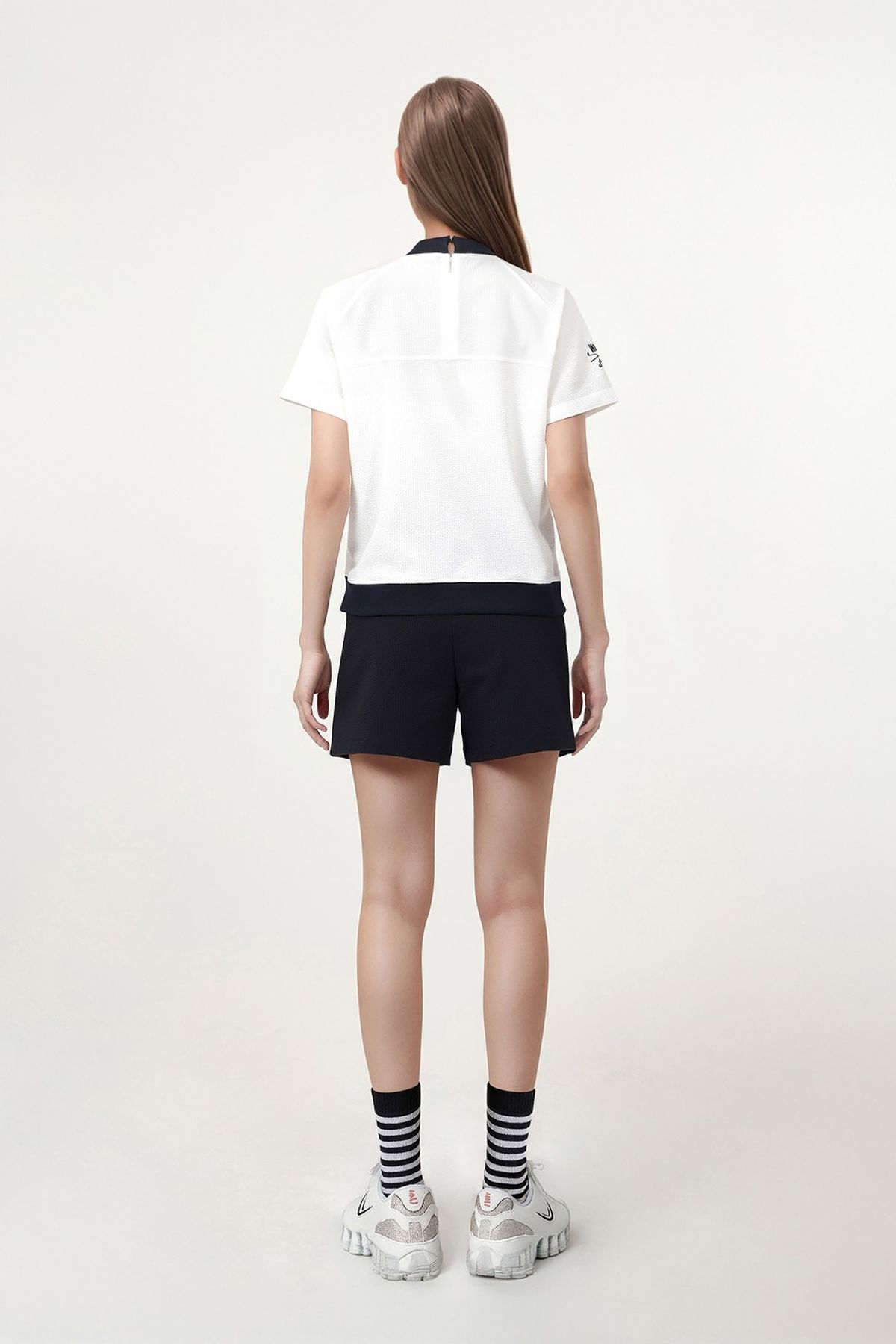 왁(WAAC) [WAAC X JONES] Women s Seersucker SS Pullover_WWTCM25370WHX