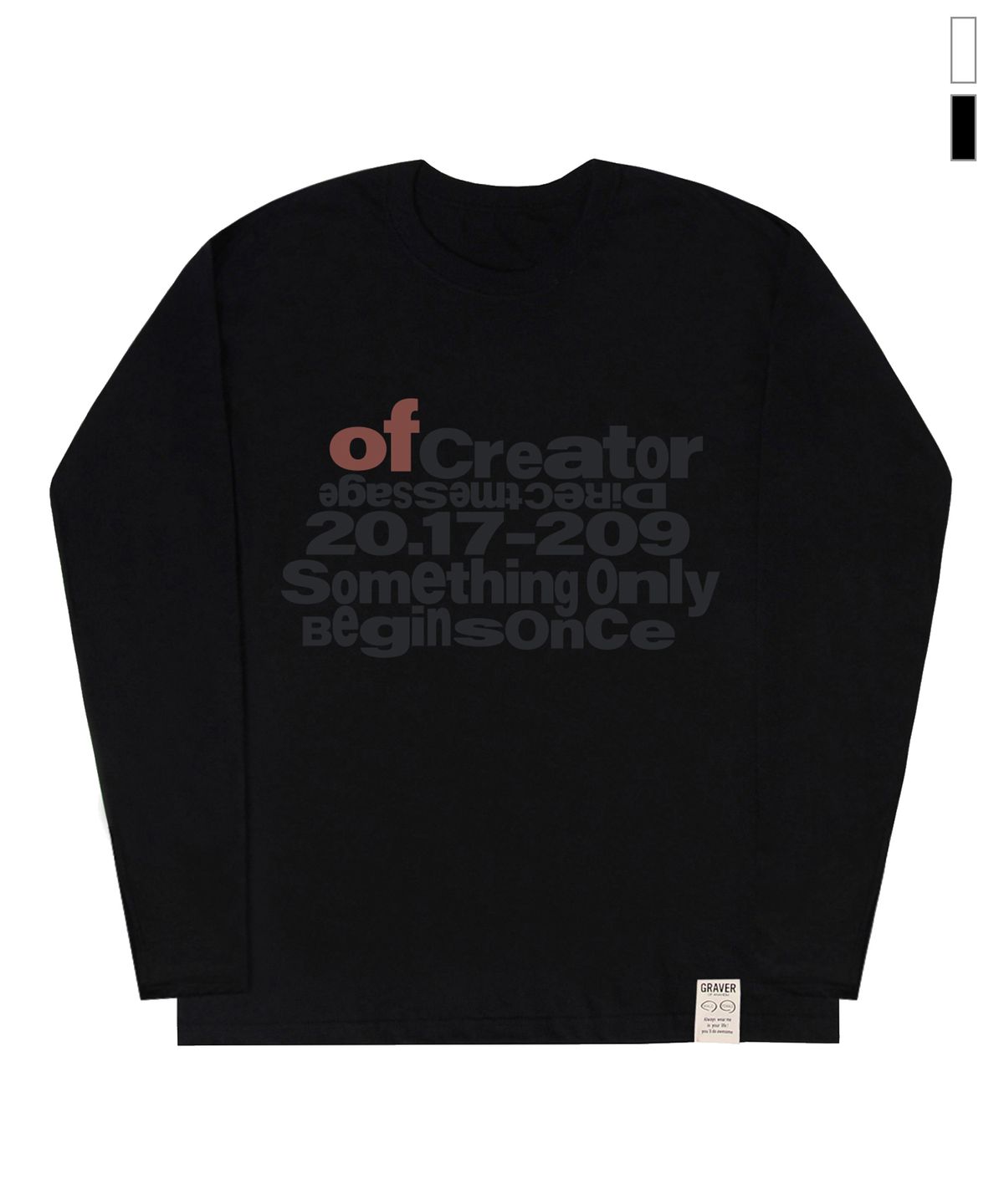 그레이버(GRAVER) [UNISEX]OF CREATOR 롱슬리브 티셔츠_2color