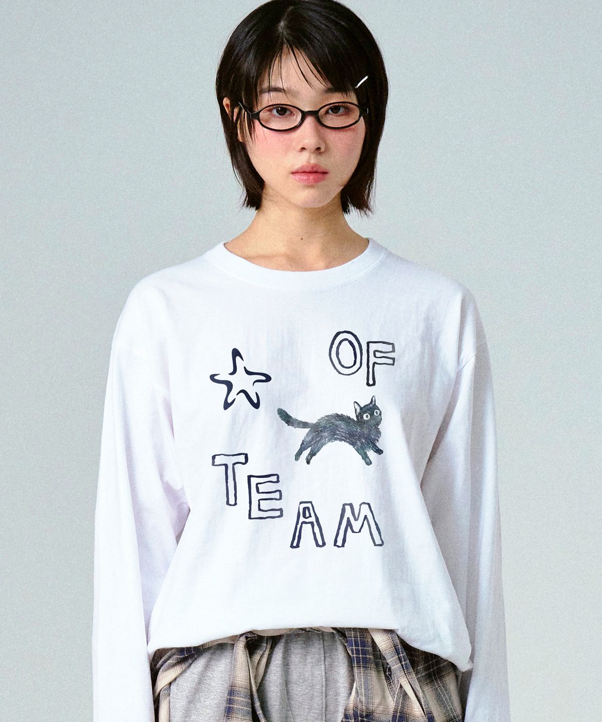 그레이버(GRAVER) [UNISEX]OF STARCAT 롱슬리브 티셔츠_2color