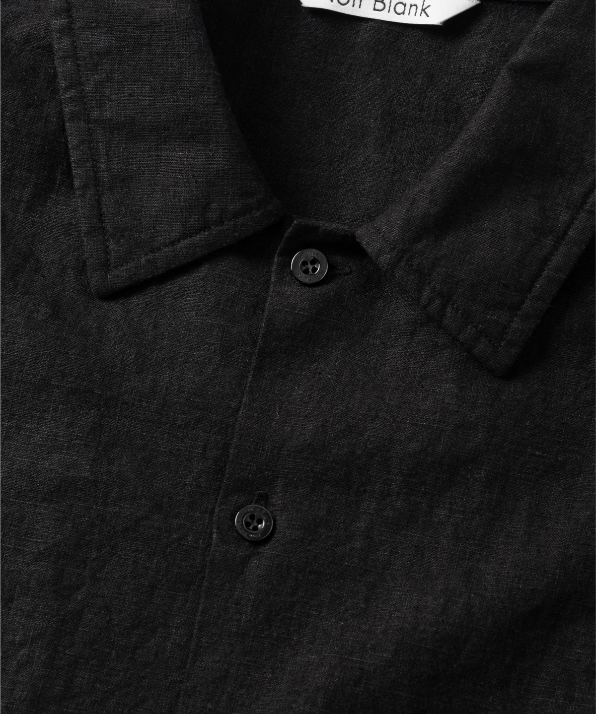 넌블랭크(NONBLANK) 워싱 린넨 HS 셔츠_BLACK