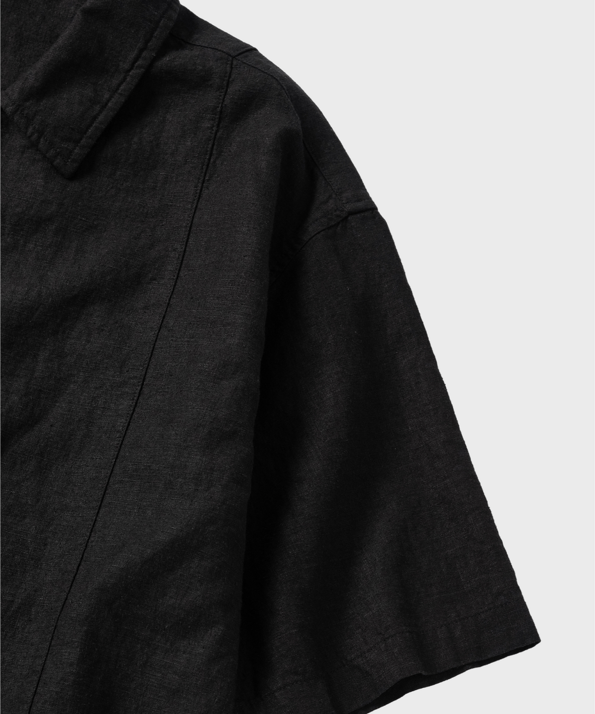 넌블랭크(NONBLANK) 워싱 린넨 HS 셔츠_BLACK