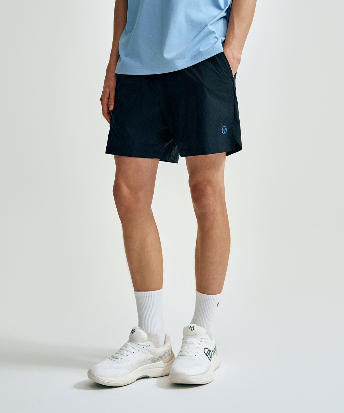 세르지오 타키니(SERGIO TACCHINI) M 컴포트쿨 경량 우븐 5인치 반바지 (Black)