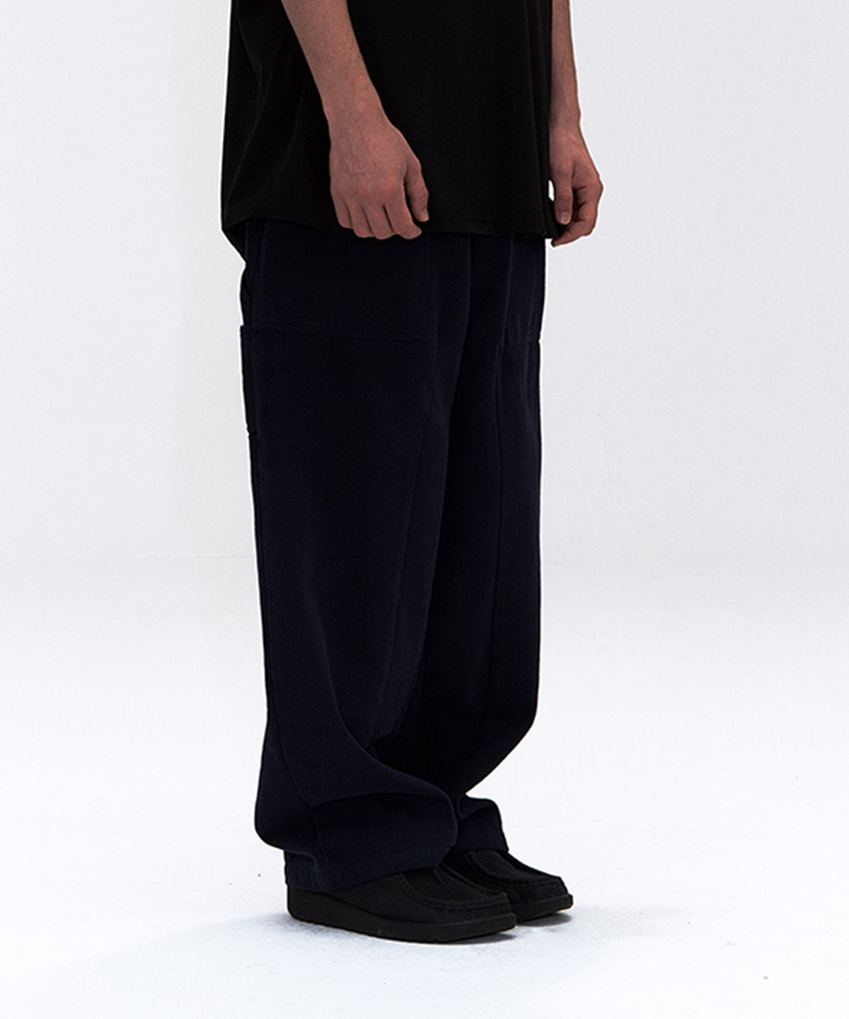 에르에르(ERER) Man Patchwork Carpenter Pants Navy