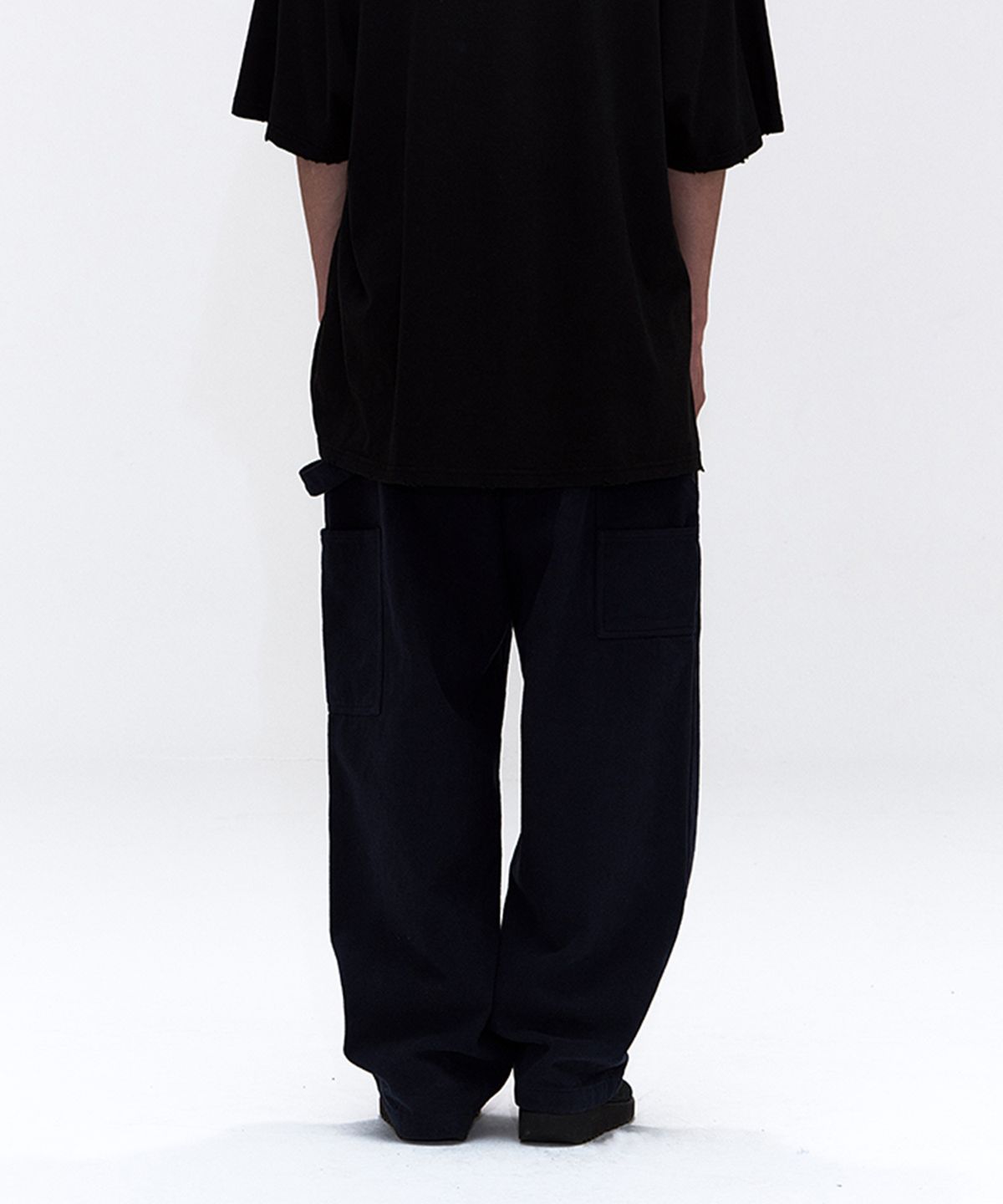 에르에르(ERER) Man Patchwork Carpenter Pants Navy