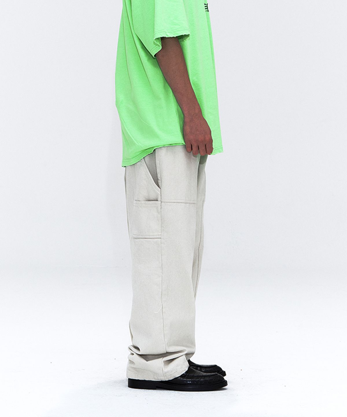 에르에르(ERER) Man Patchwork Carpenter Pants Cream
