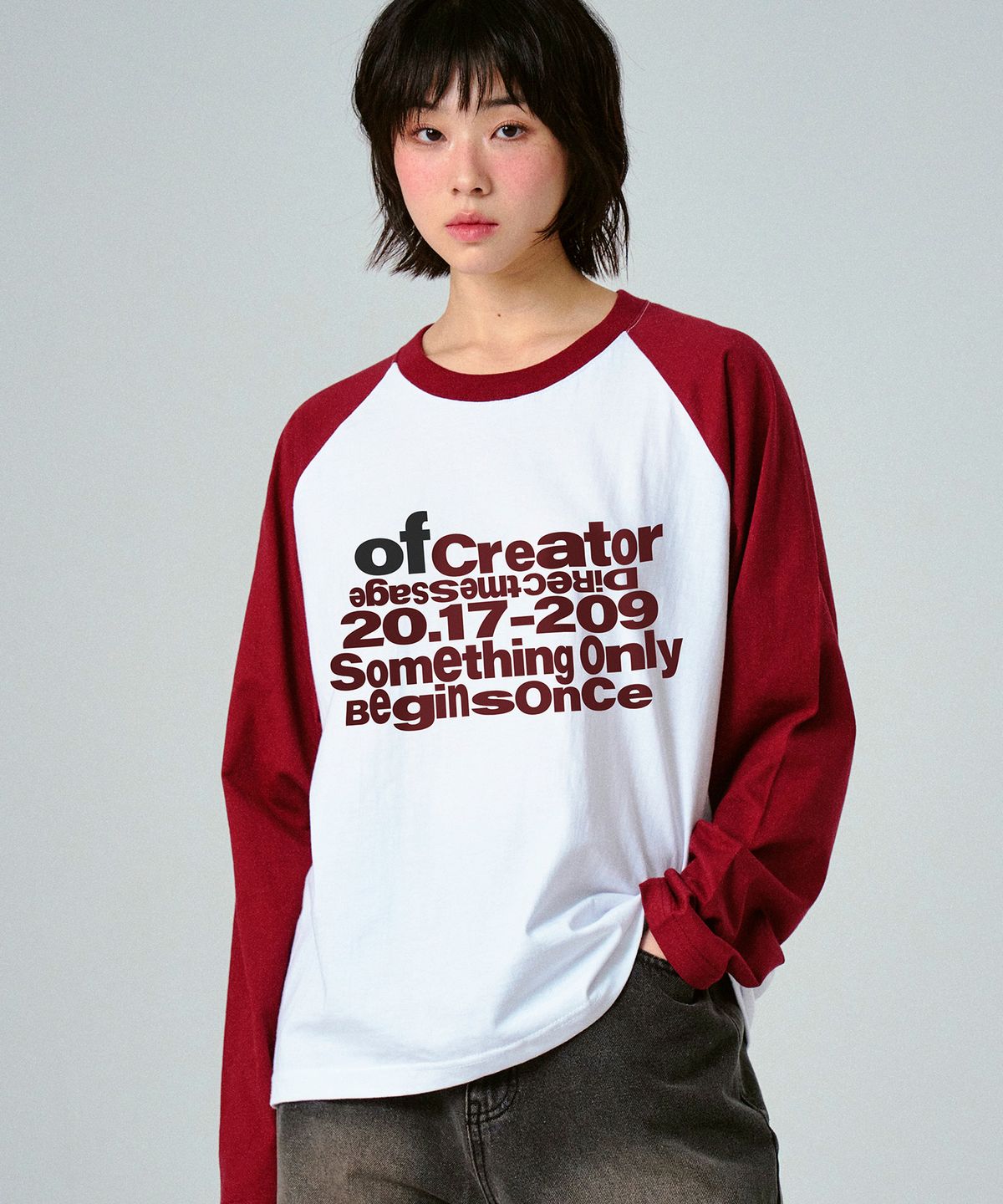그레이버(GRAVER) [UNISEX]OF CREATOR 래글런 롱슬리브 티셔츠_2color