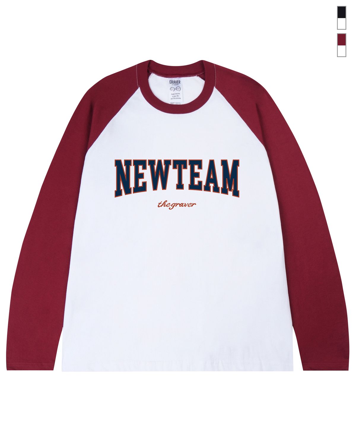 그레이버(GRAVER) [UNISEX]NEW TEAM 래글런 롱슬리브 티셔츠_2color