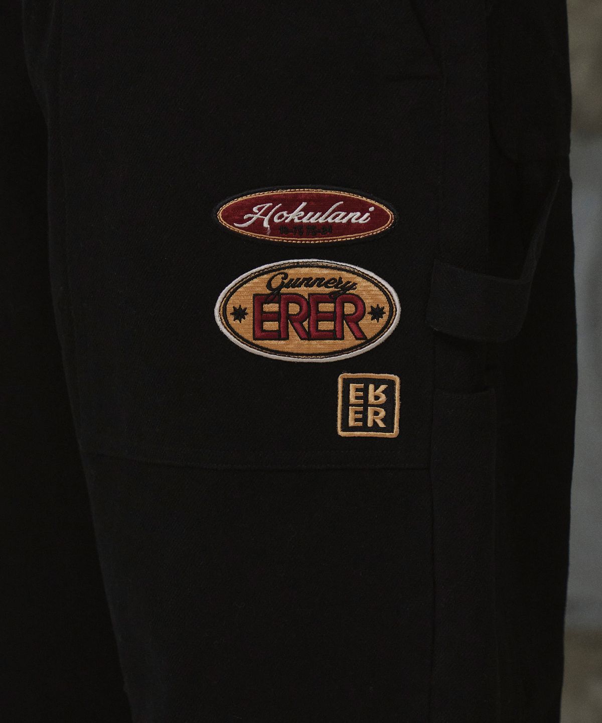 에르에르(ERER) Man Patchwork Carpenter Pants Black